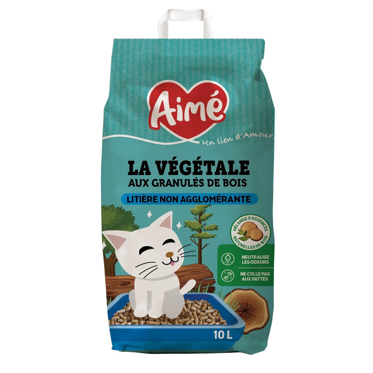 Litière Végétale Absorbante Prop'nature AIME le paquet de 10L