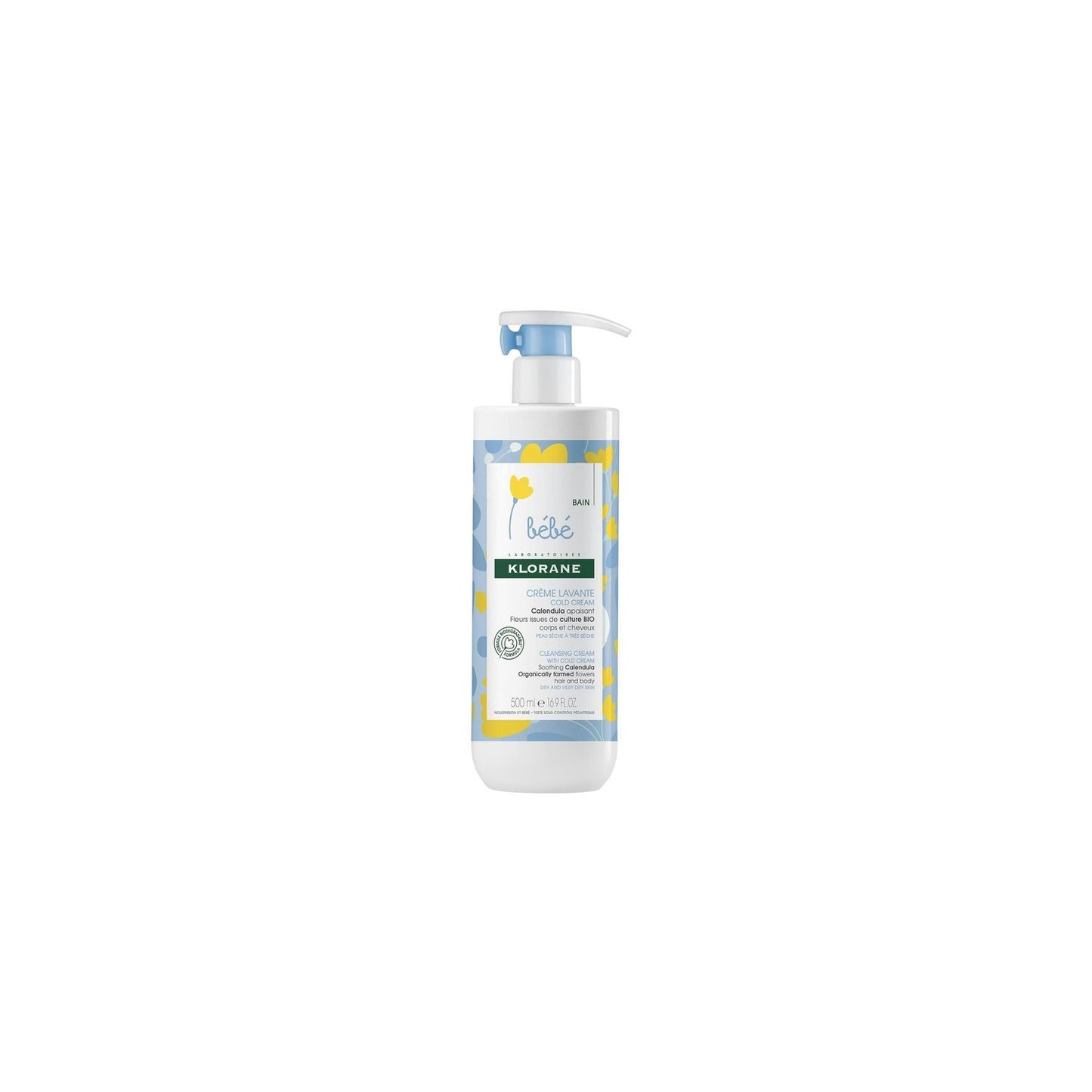 Crème Bébé Cold-Cream KLORANE le flacon de 500mL