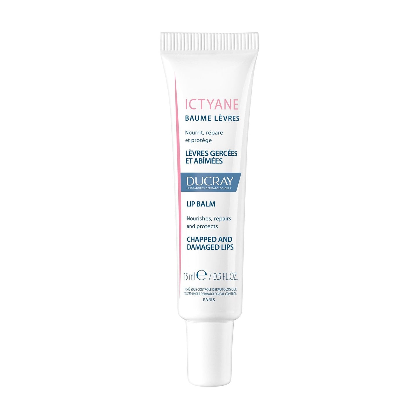 Baume à Lèvres Nourrissant Protecteur Lèvres Desséchées et Abîmées Ictyane DUCRAY le tube de 15mL