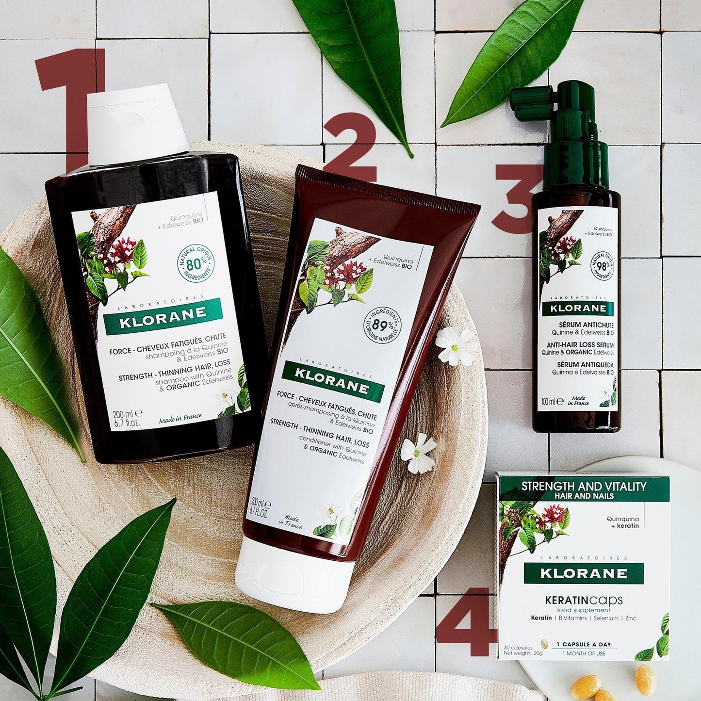 Shampoing Fortifiant Quinine et Edelweiss Bio KLORANE