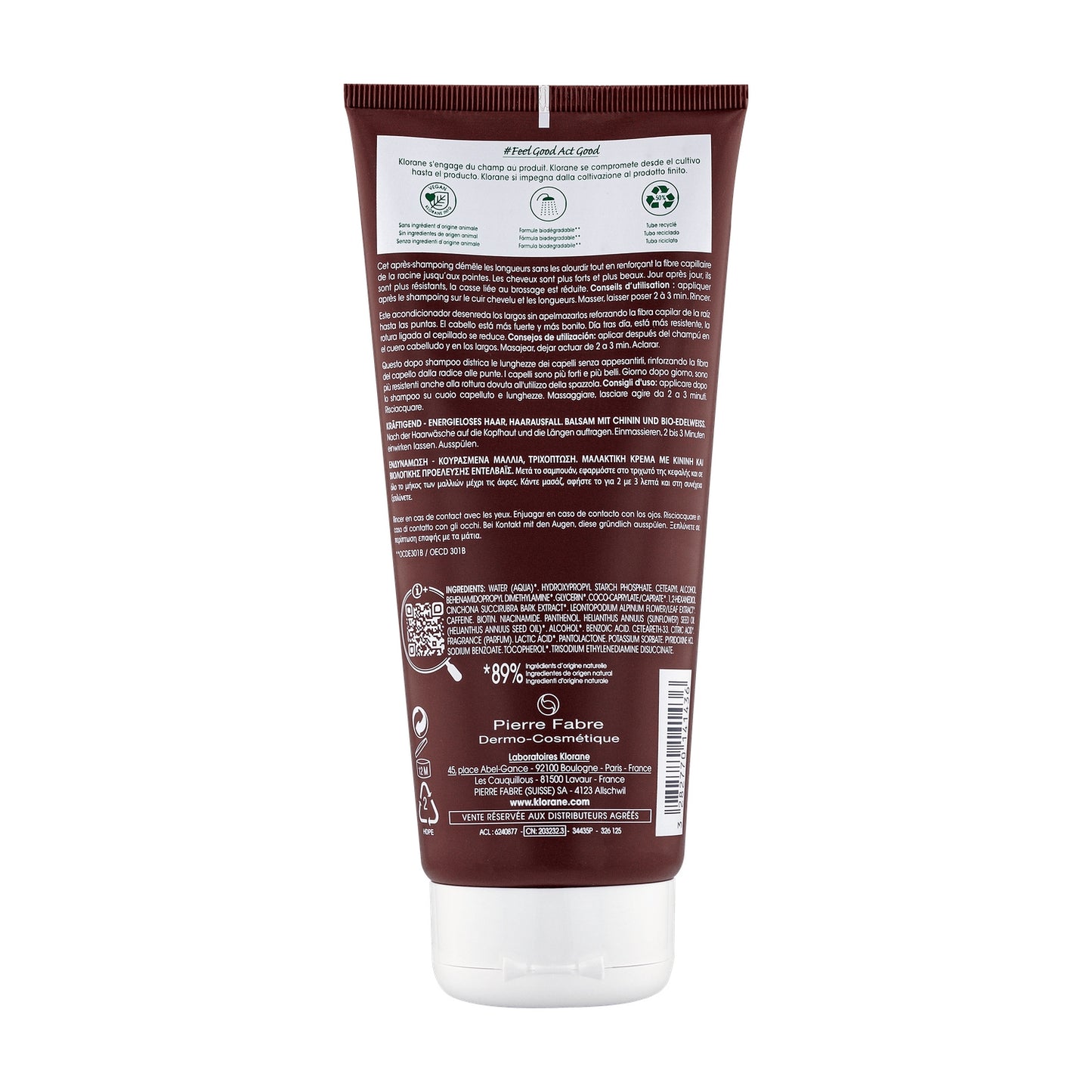 Après-Shampoing Fortifiant Stimulant à la Quinine KLORANE