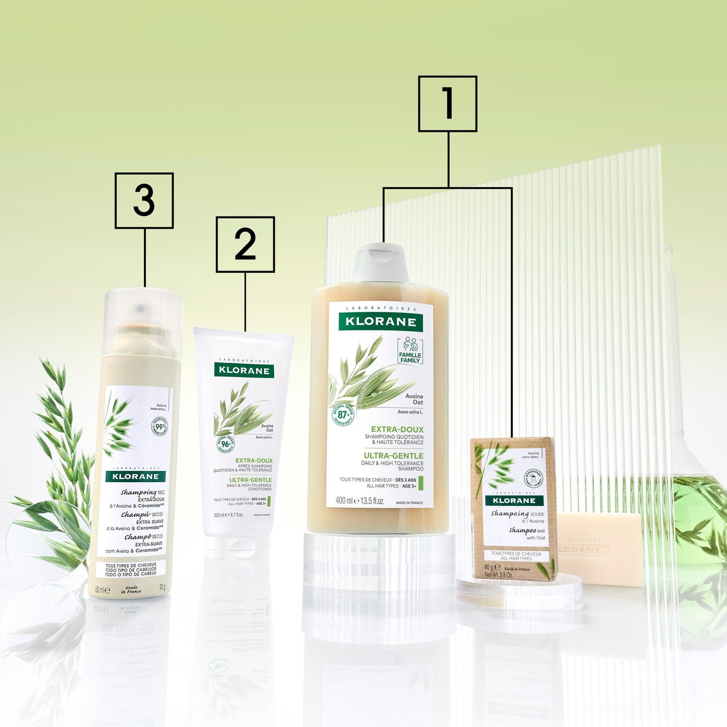 Shampoing Extra Doux Cheveux de Toute la Famille à l'Avoine Bio KLORANE