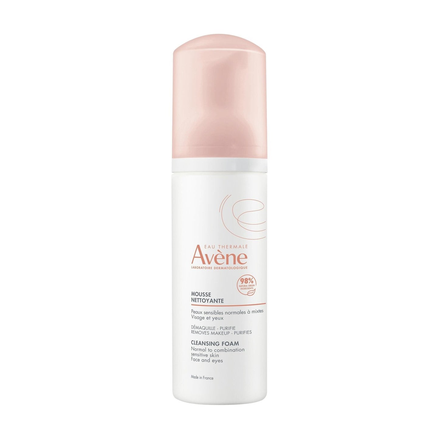 Mousse Visage Yeux Peau Sensible Normale à Mixte Nettoyante Apaisante EAU THERMALE AVENE le flacon de 150mL