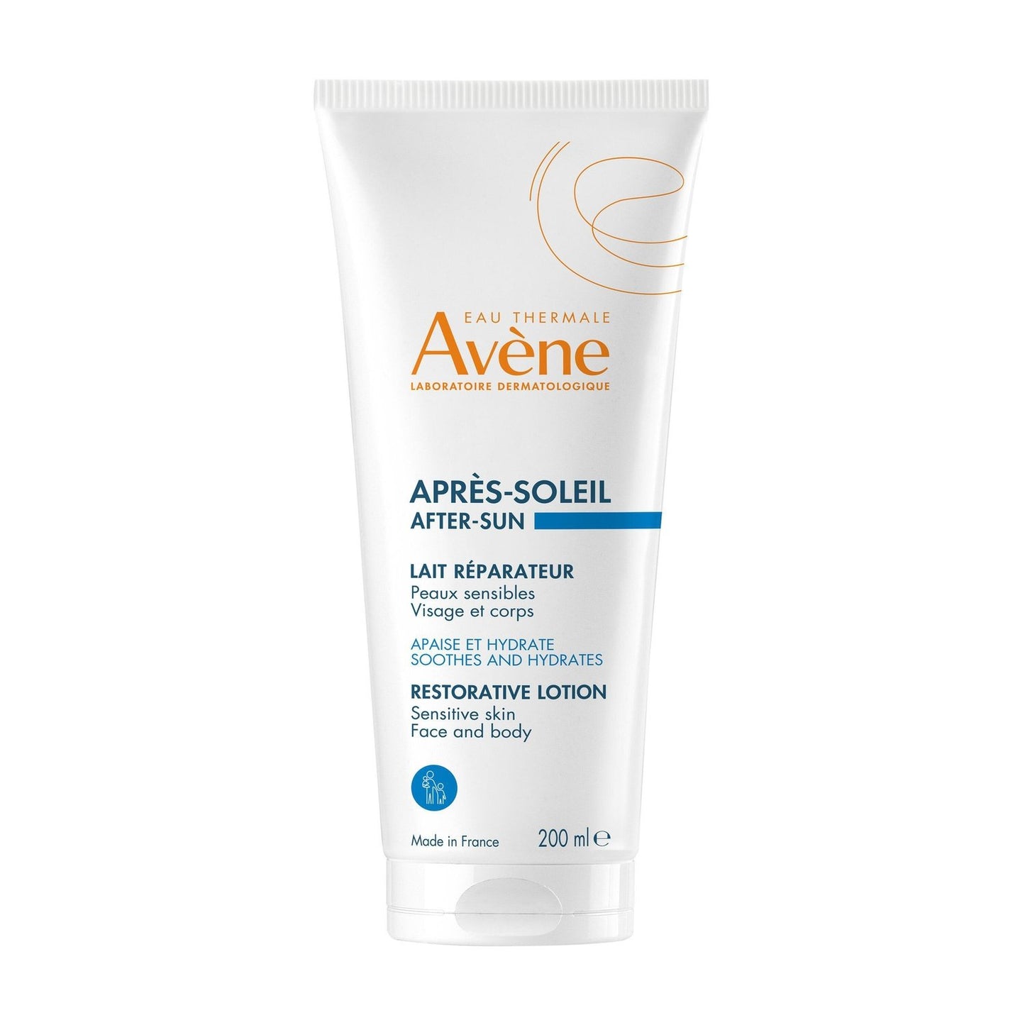 Après-Soleil Lait Réparateur Peau Sensible Apaise et Hydrate EAU THERMALE AVENE le tube de 200mL