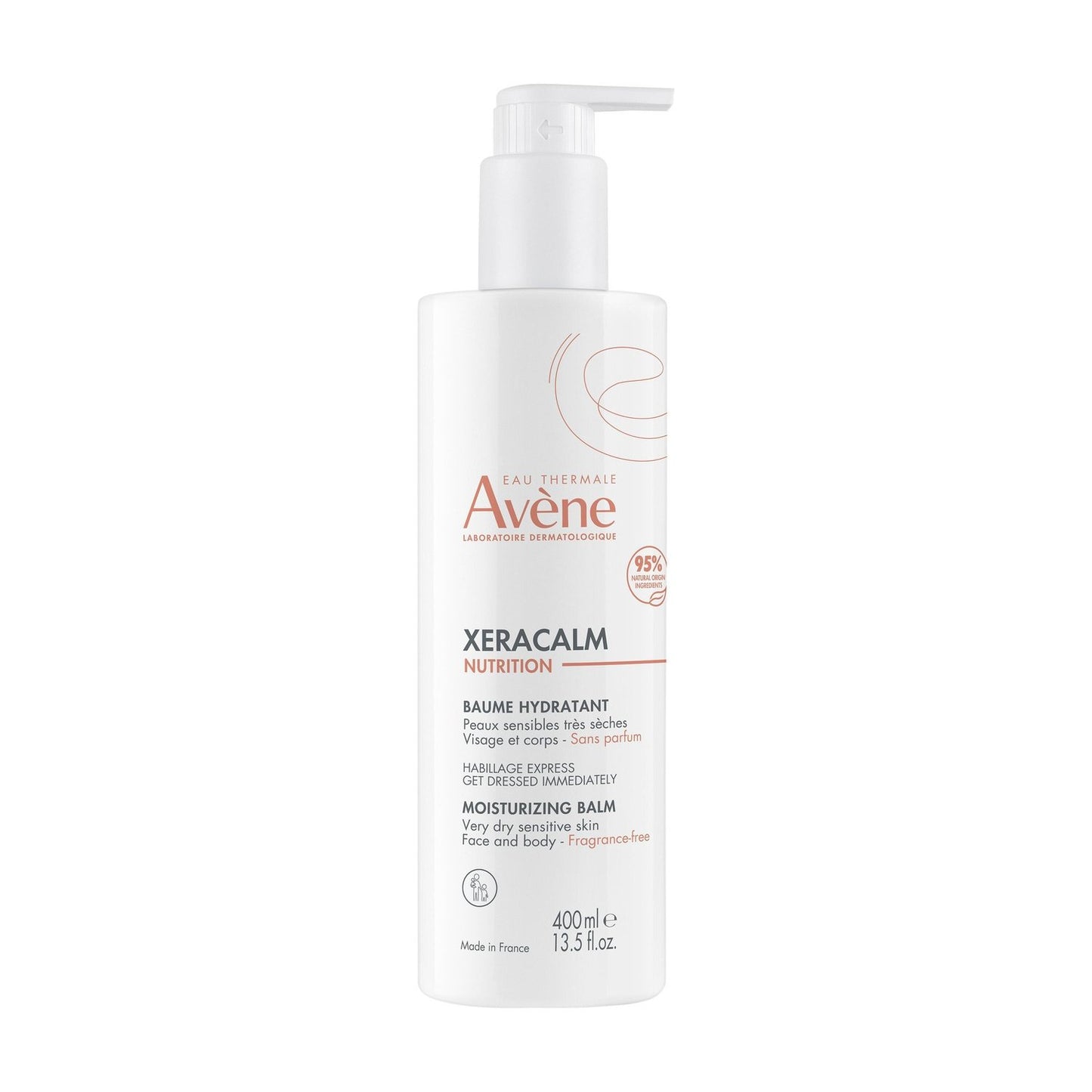Baume Hydratant Visage et Corps Peaux Sensibles et Sèches 72h Xeracalm Nutrition EAU THERMALE AVENE le tube de 400mL