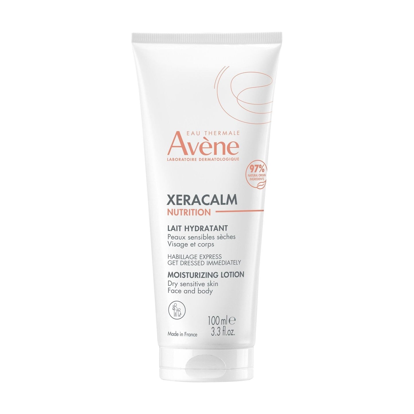 Lait Hydratant Corps Peau Sèche et Sensible Nutrition 48h Xeracalm AVENE le tube de 100mL