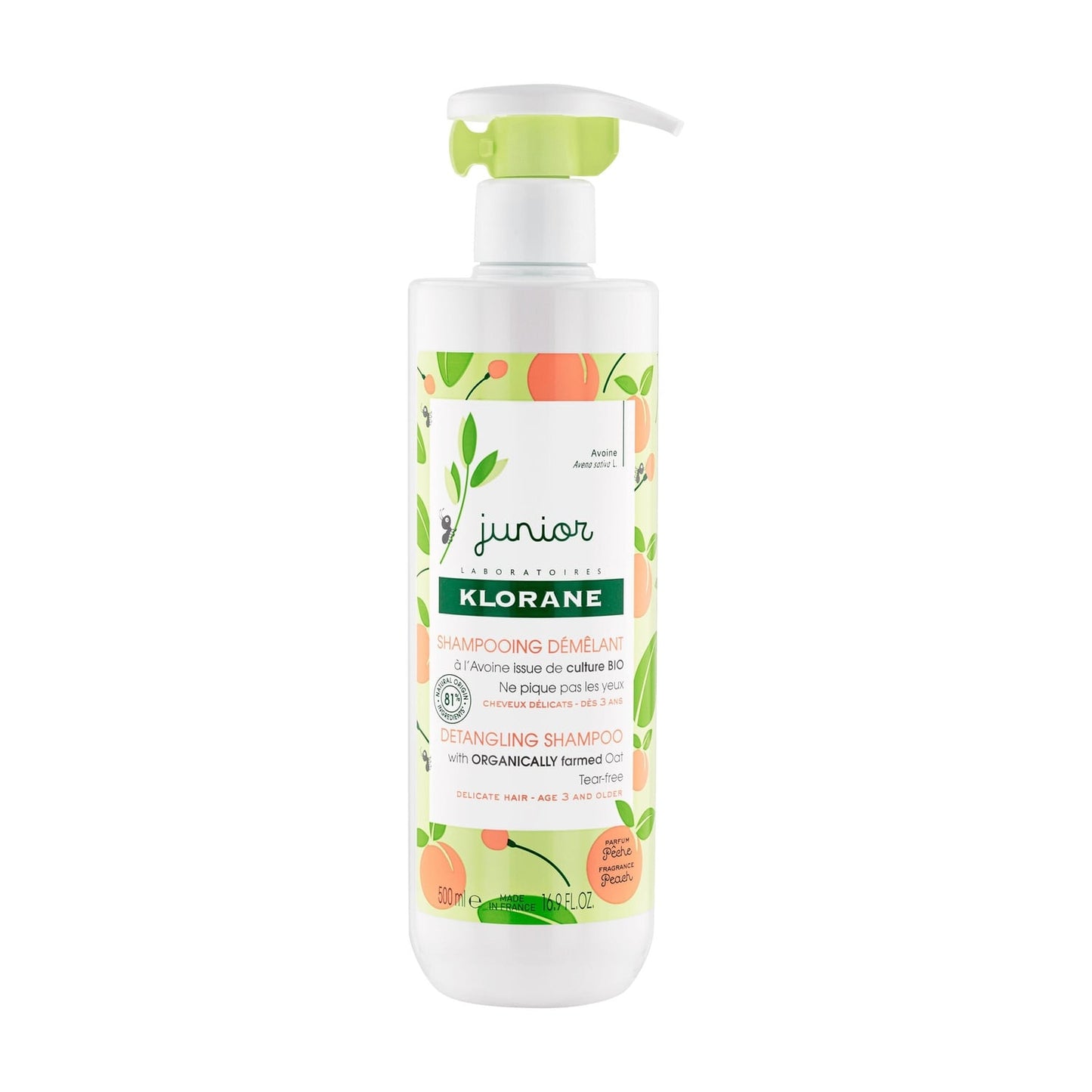 Shampoing Enfants Démêlant Petit Junior Parfum Pêche à l'Avoine Bio KLORANE