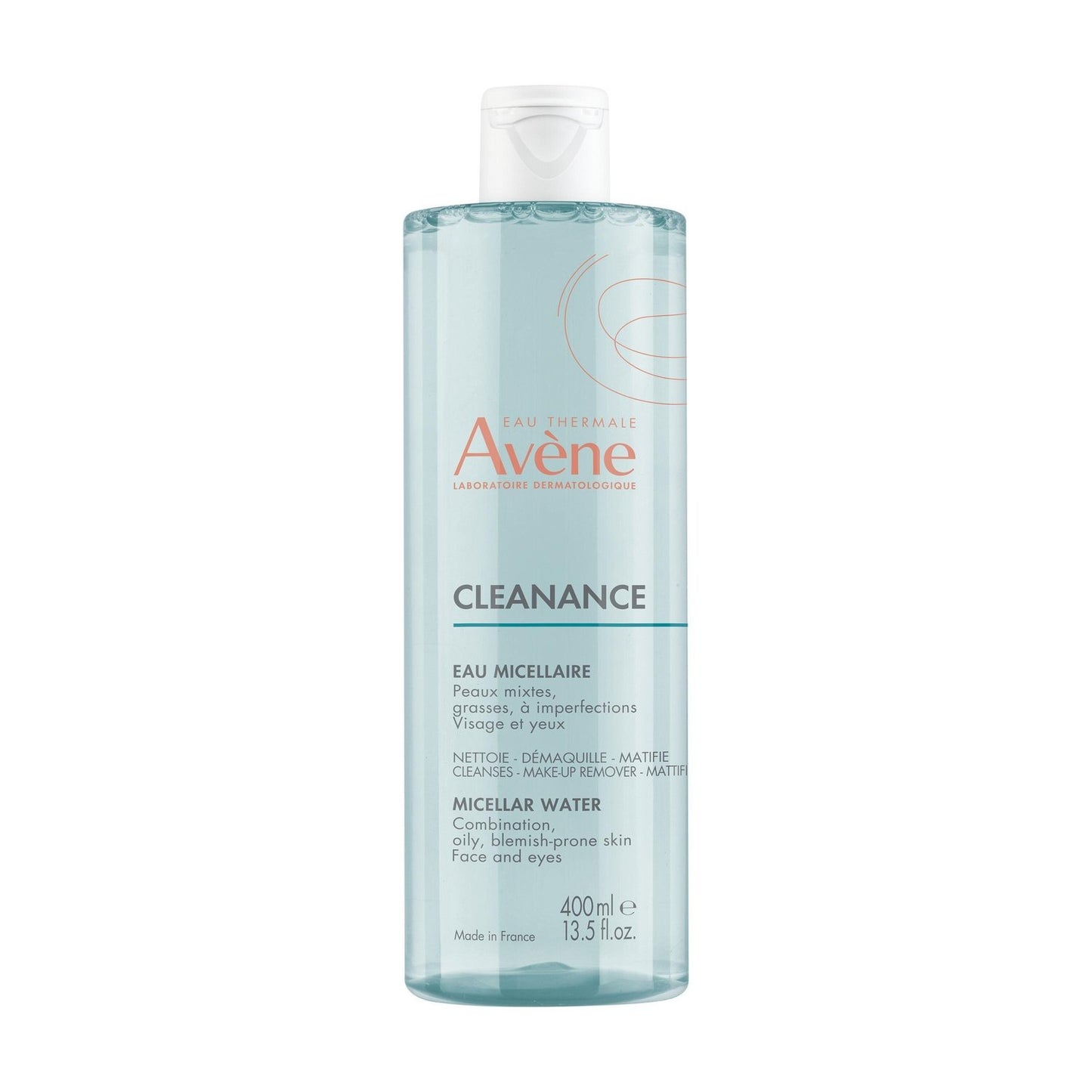 Eau Micellaire Visage Peau Grasse Nettoie Démaquille Matifie Cleanance EAU THERMALE AVENE le flacon de 400mL