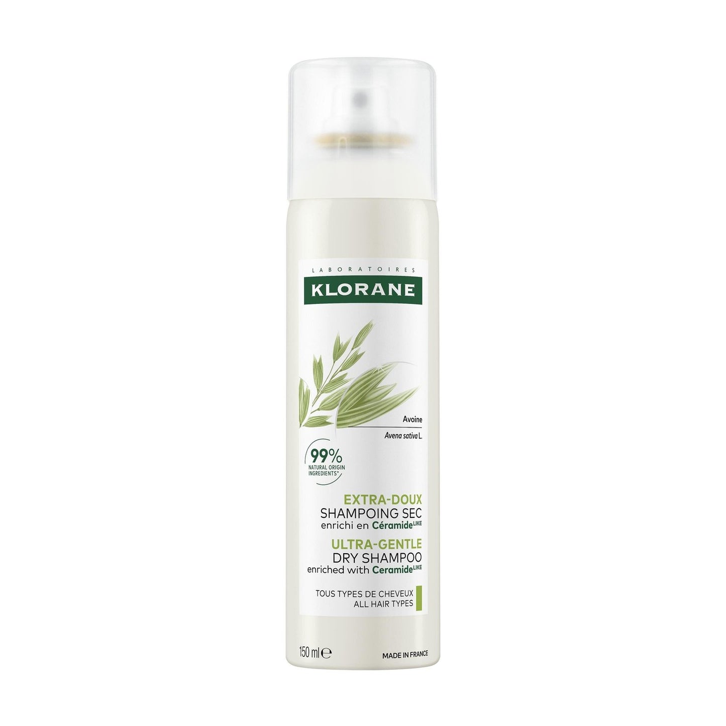 Shampoing Sec Extra Doux Avoine et Céramide Like KLORANE le spray de 150mL