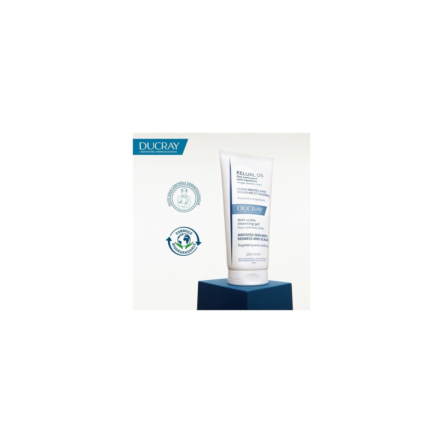 Gel Visage et Corps Anti-Squames Peaux Irritées Nettoyant Apaisant DUCRAY