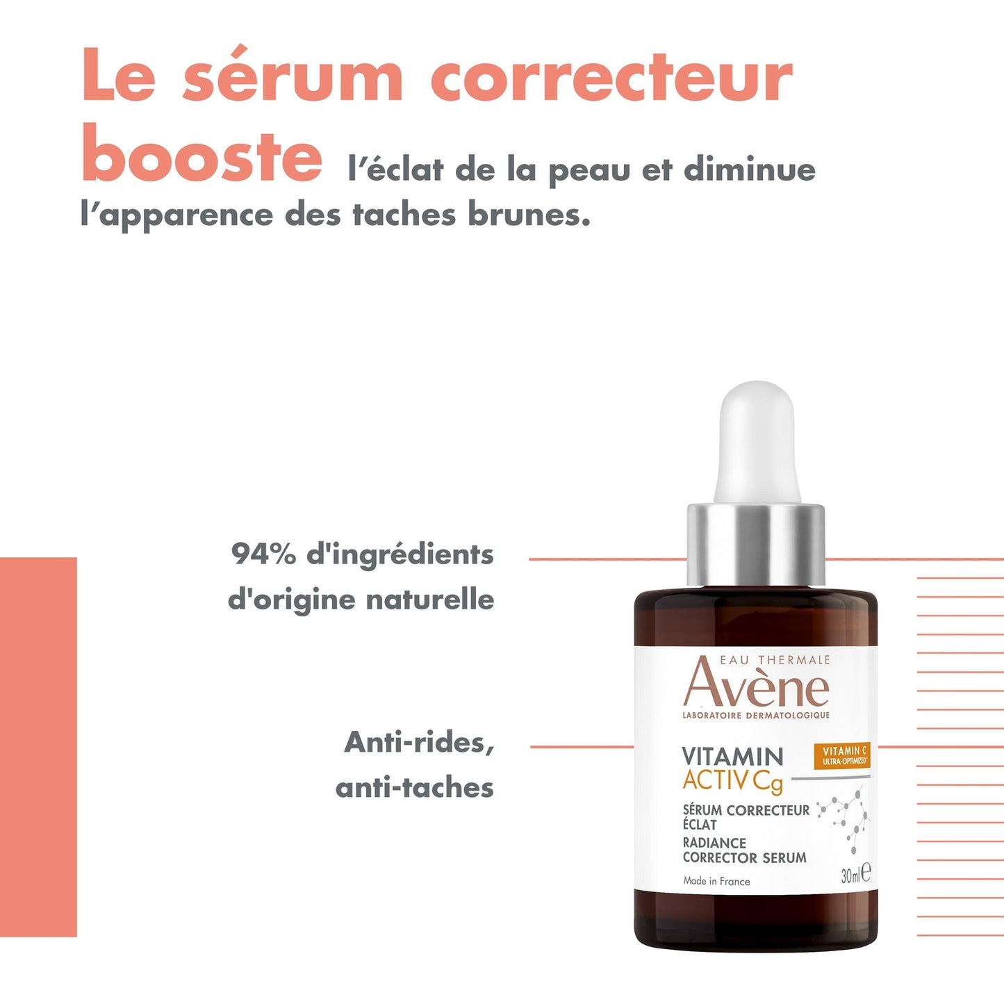 Sérum Visage Anti-âge Eclat Perfecteur Vitamin Activ EAU THERMALE AVENE