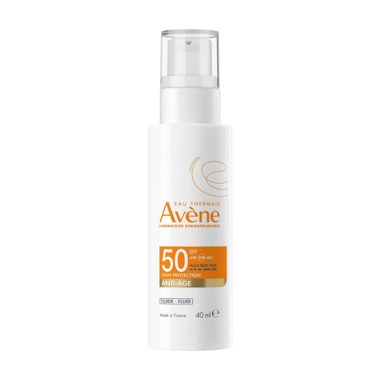 Crème Solaire Visage Peau Sensible Anti-Âge Haute Protection Spf 50 EAU THERMALE AVENE le facon de 40mL