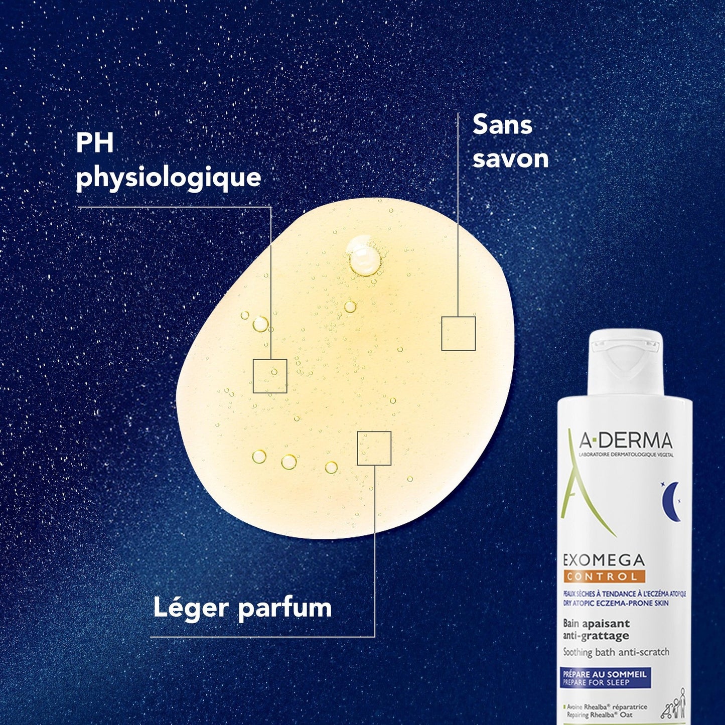 Bain moussant Peaux Sèches à Tendance Atopique Apaisant Anti-grattage A-DERMA