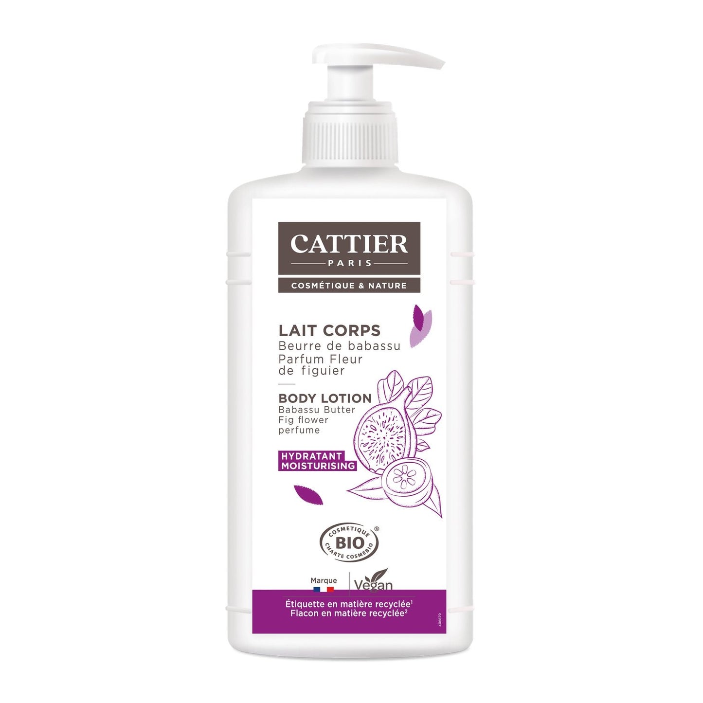 Body Lotion for Dehydrated Skin, Moisturizing and Nourishing, Babassu Butter, Organic Fig Flower, CATTIER