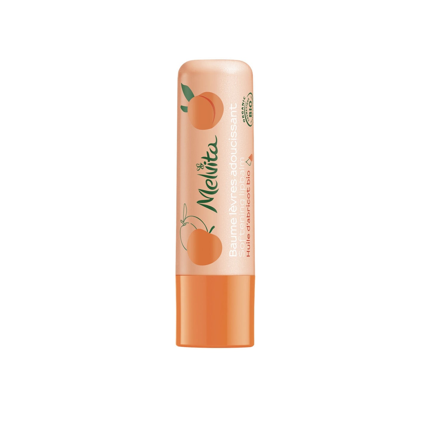 MELVITA Organic Apricot Oil Softening, Moisturizing and Protective Lip Balm for Dry Lips