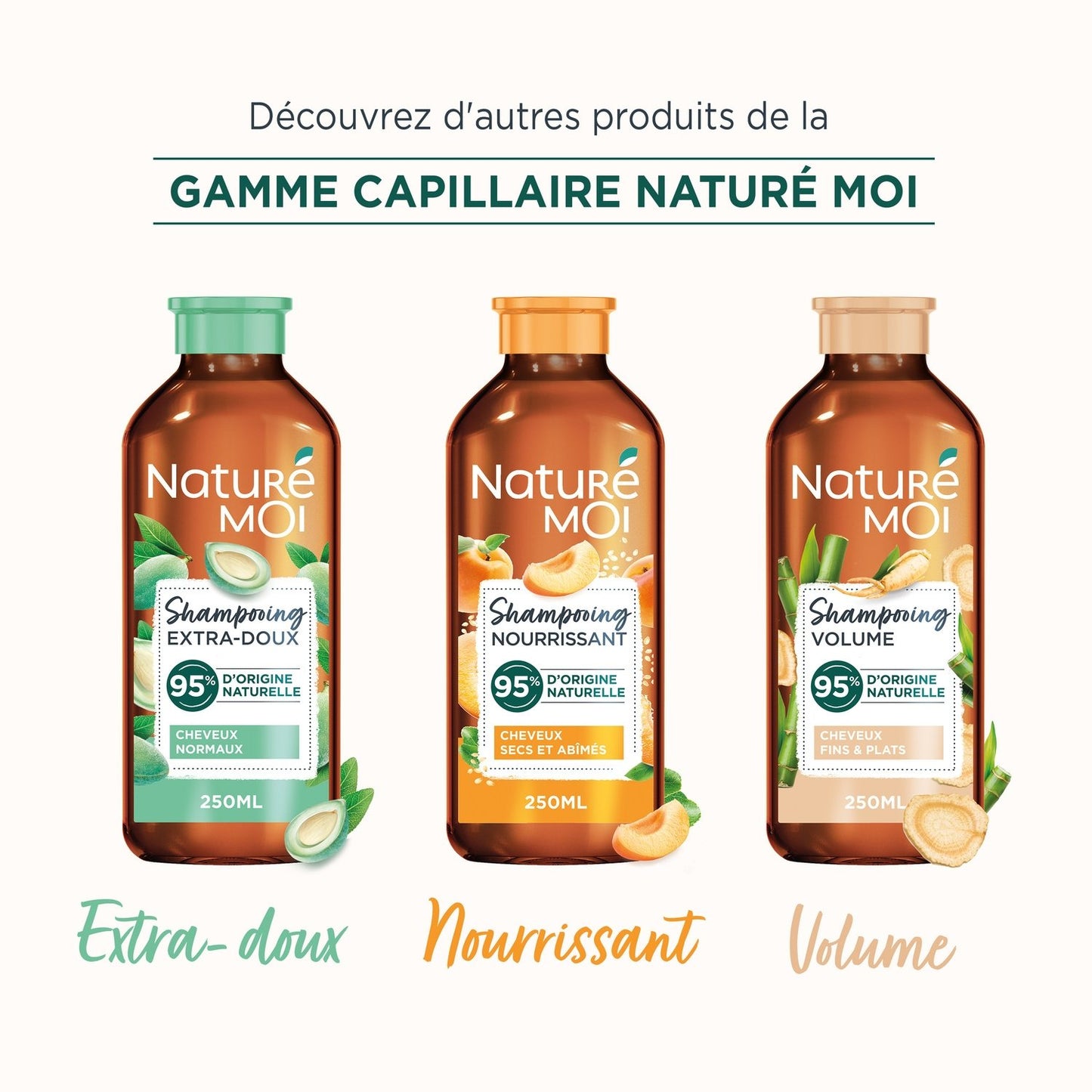NATURE MOI Volume Shampoo for Fine and Flat Hair with Organic Bamboo and Organic Ginseng
