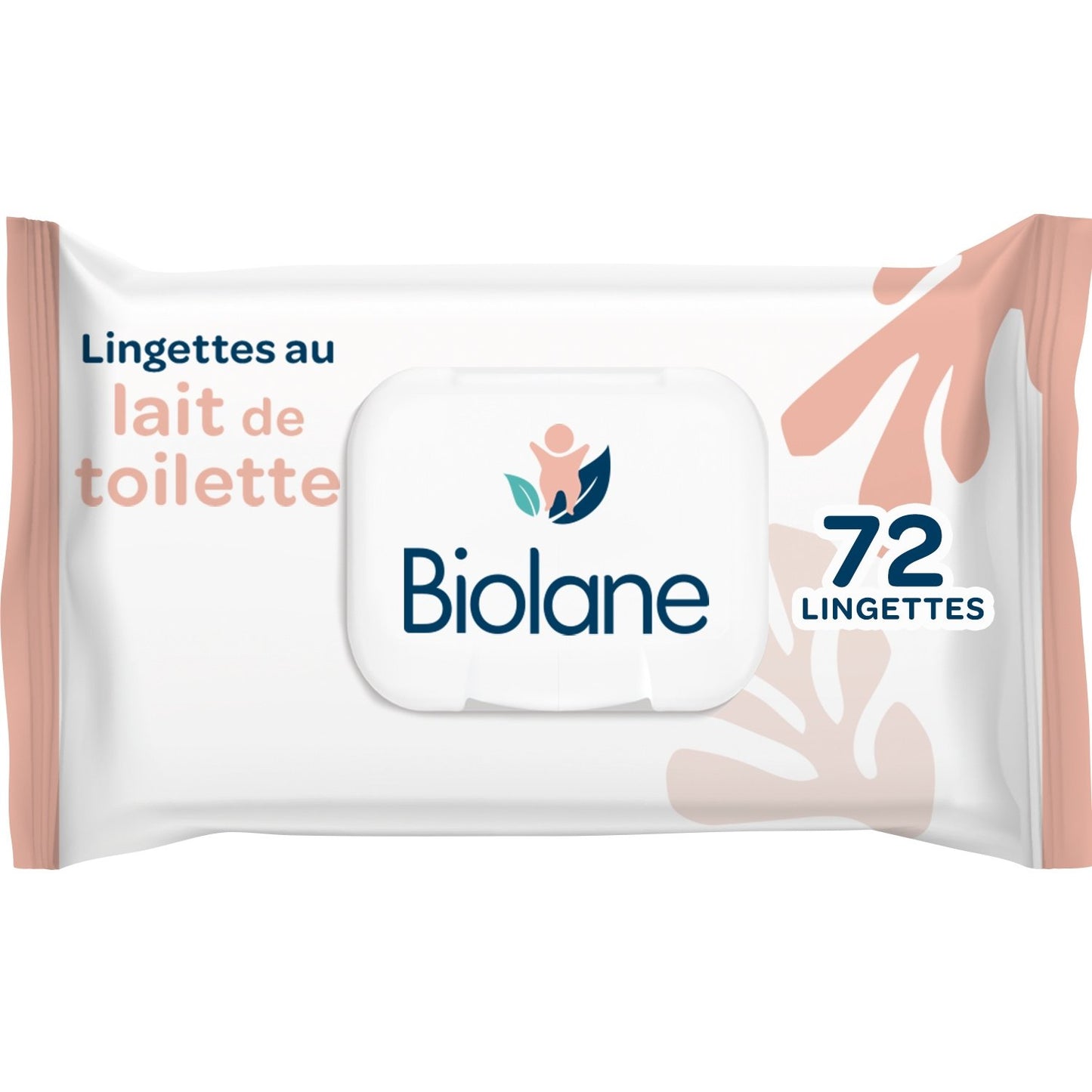 Lingettes Bébé Nettoyantes Corps et Visage Lait de Toilette BIOLANE le paquet de 72 lingettes