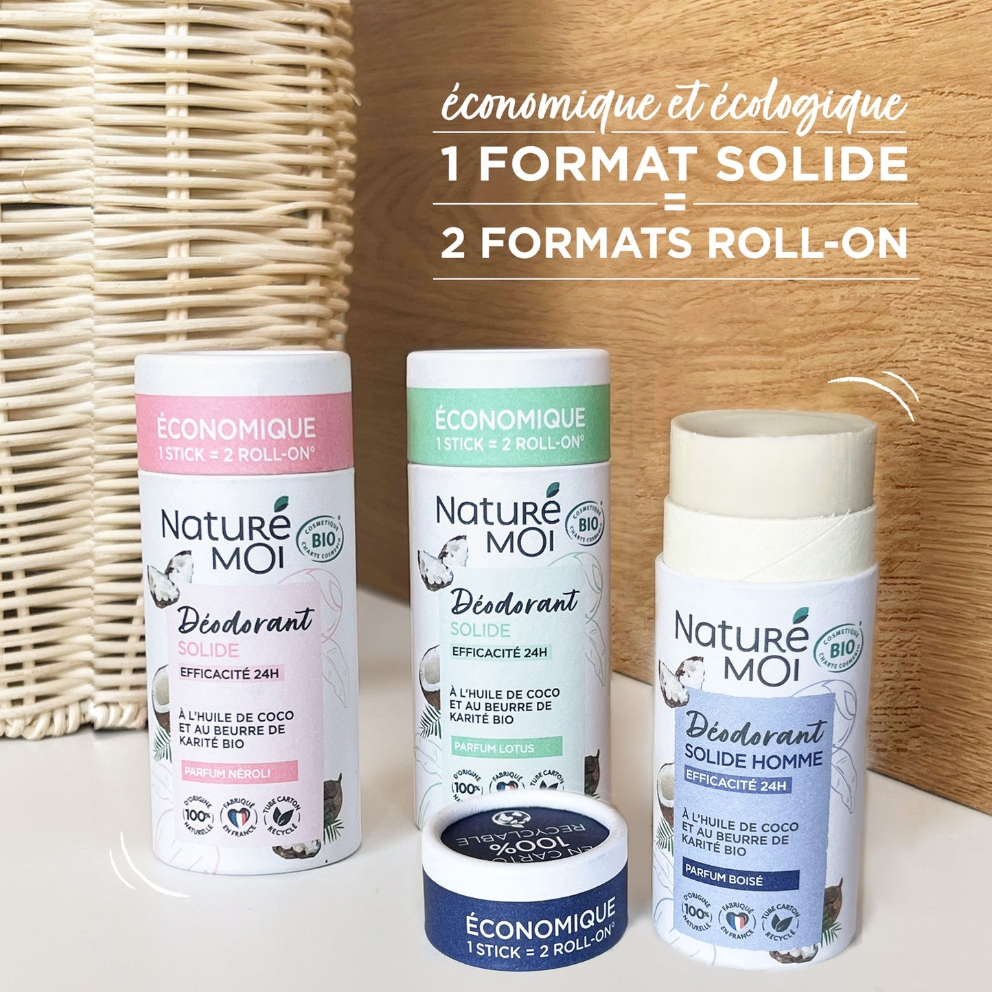 Organic Neroli Solid Deodorant with Coconut Oil & Organic Shea Butter NATURÉ MOI