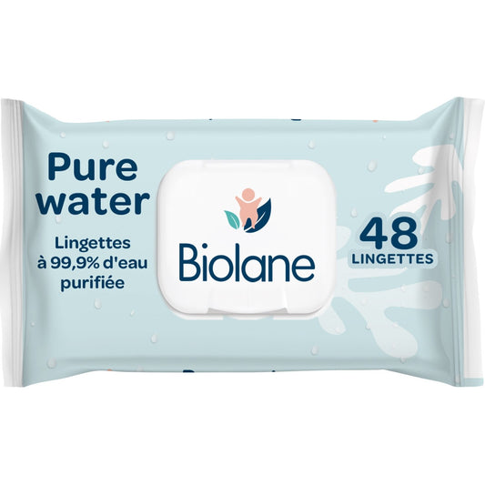 Lingettes Bébé 99,9% d'Eau Purifiée Non Parfumées BIOLANE