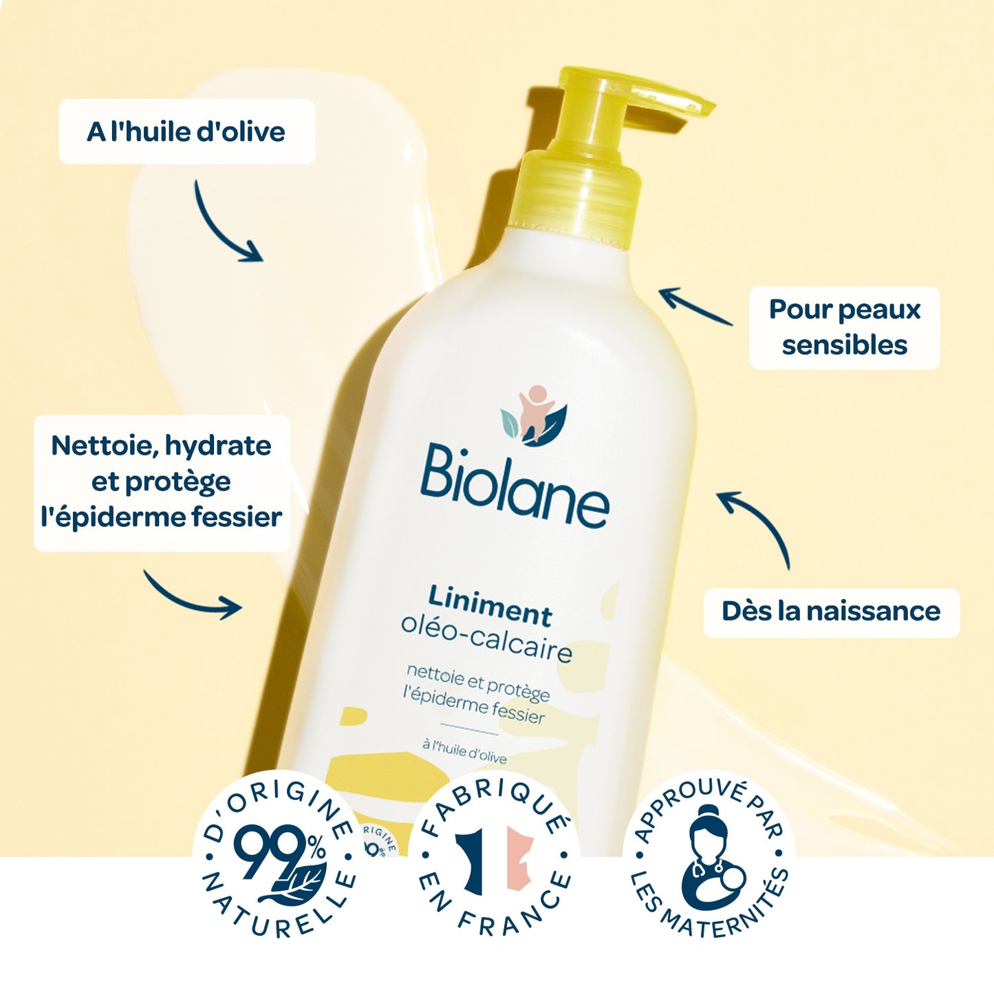 Liniment Bébé A l'Huile d'Olive Oléo-Calcaire BIOLANE