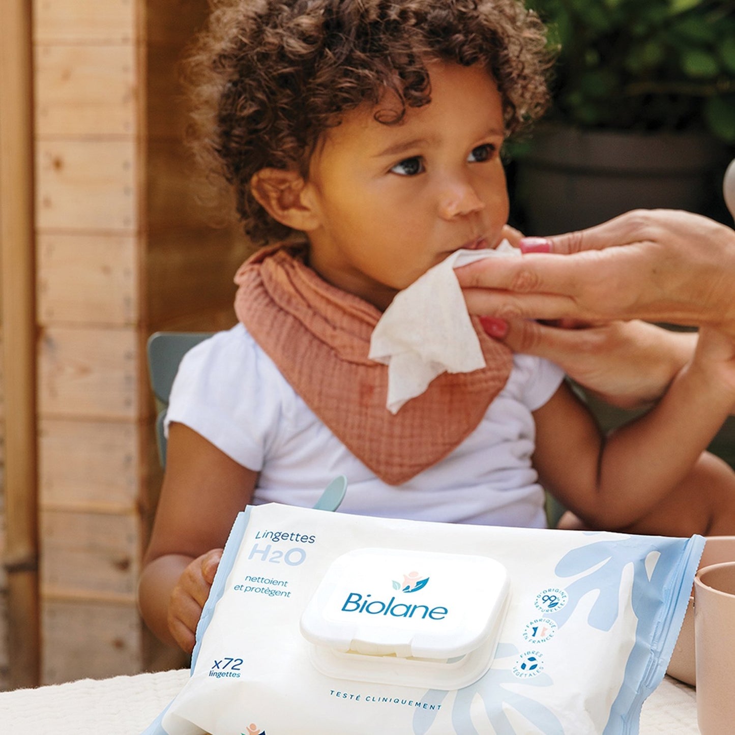 Lingettes Bébé Nettoyantes Corps et Siège H2o Peaux Sensibles BIOLANE