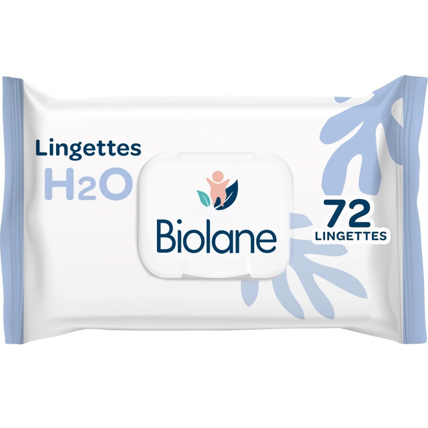 Lingettes Bébé Nettoyantes Corps et Siège H2o Peaux Sensibles BIOLANE le paquet de 72 lingettes