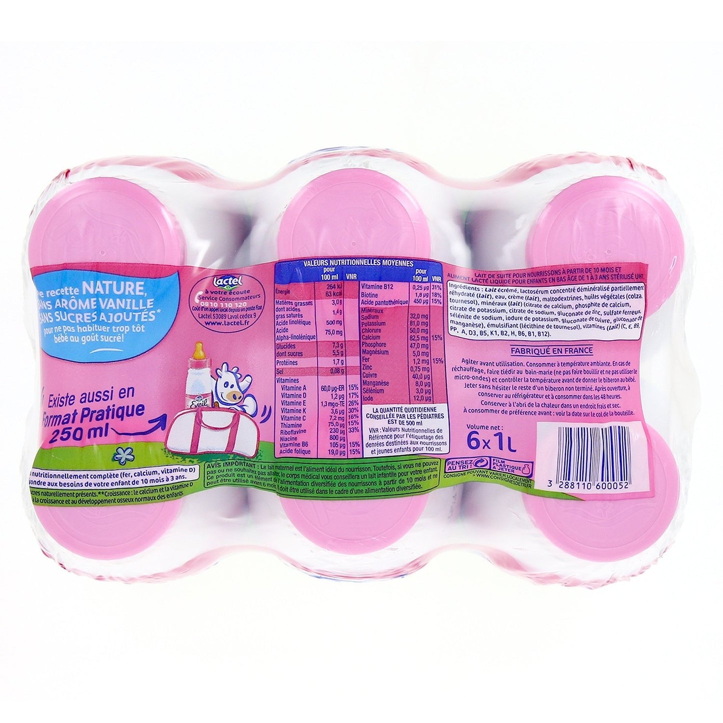 Liquid Baby Milk from 12 to 36 Months LACTEL EVEIL