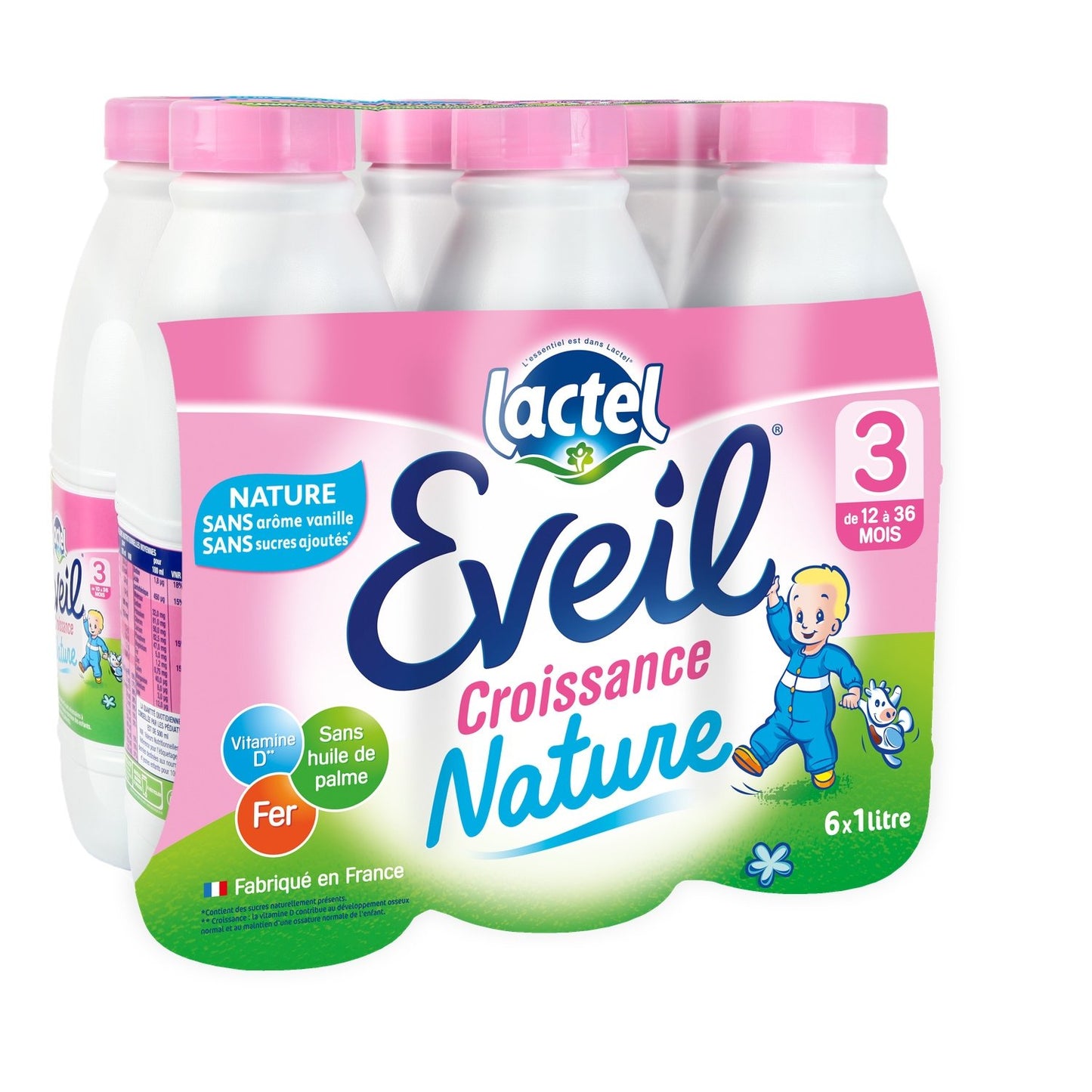 Liquid Baby Milk from 12 to 36 Months LACTEL EVEIL