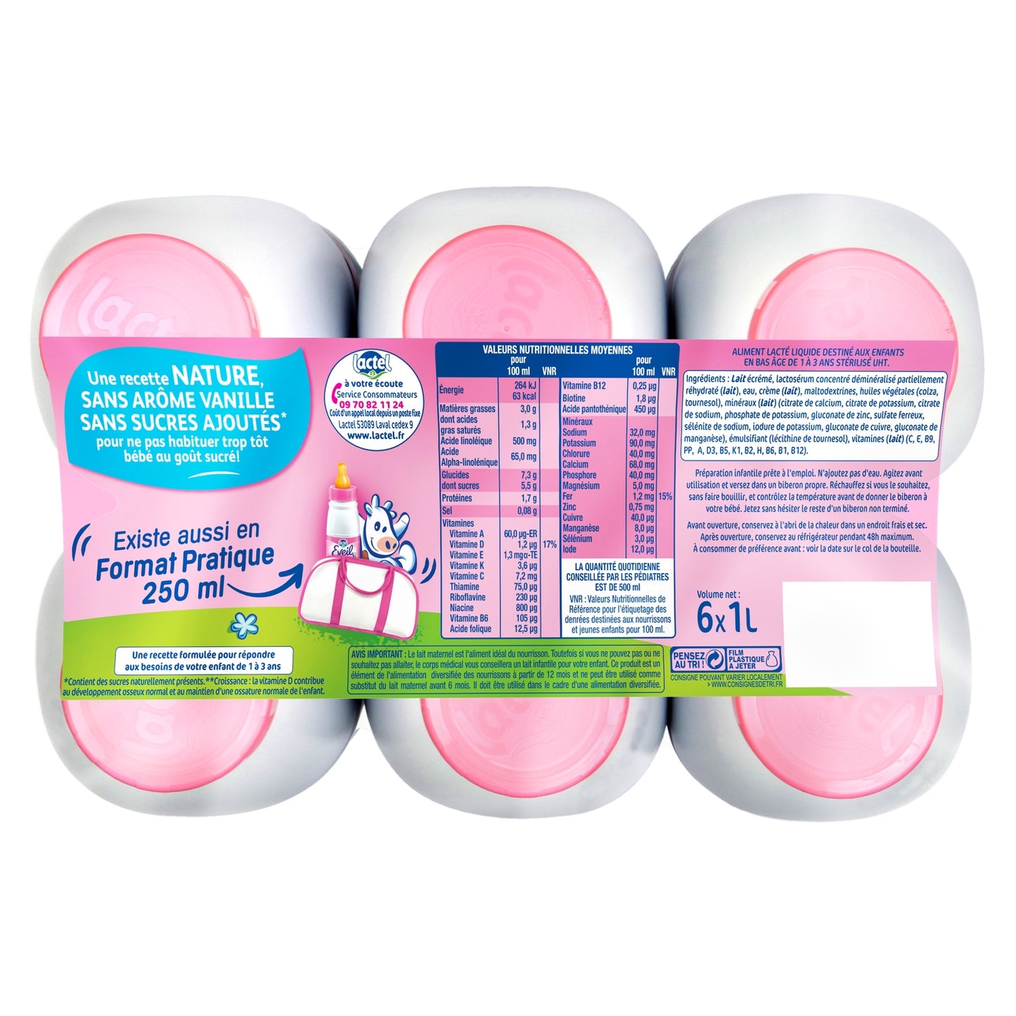 Liquid Baby Milk from 12 to 36 Months LACTEL EVEIL
