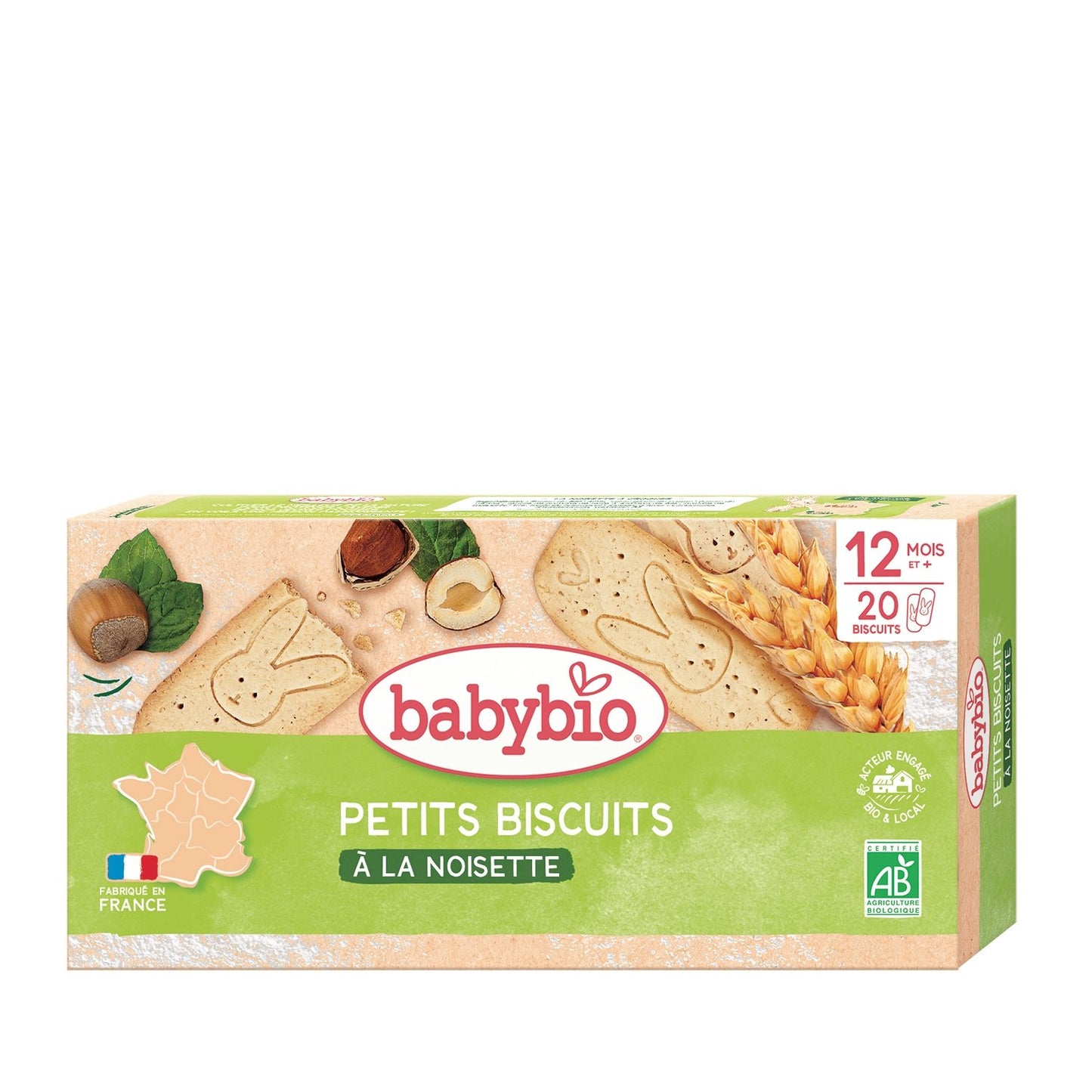 Biscuits Bébé Dès 8 Mois Saveur Noisette Bio BABYBIO