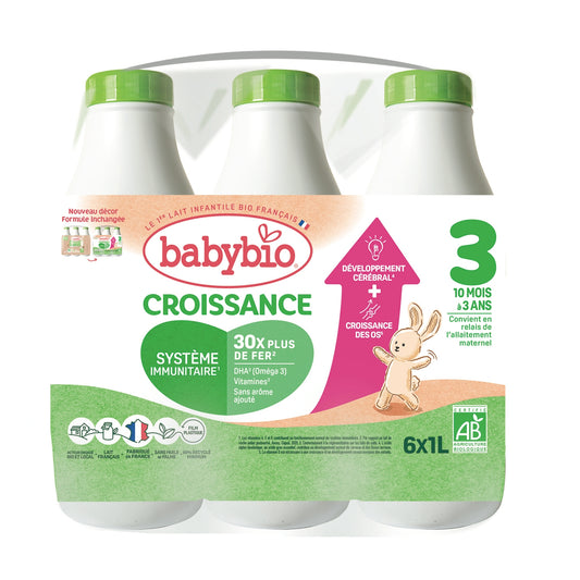 Lait Bébé Liquide 3ème Âge Dès 12 Mois Bio Babybio BABYBIO