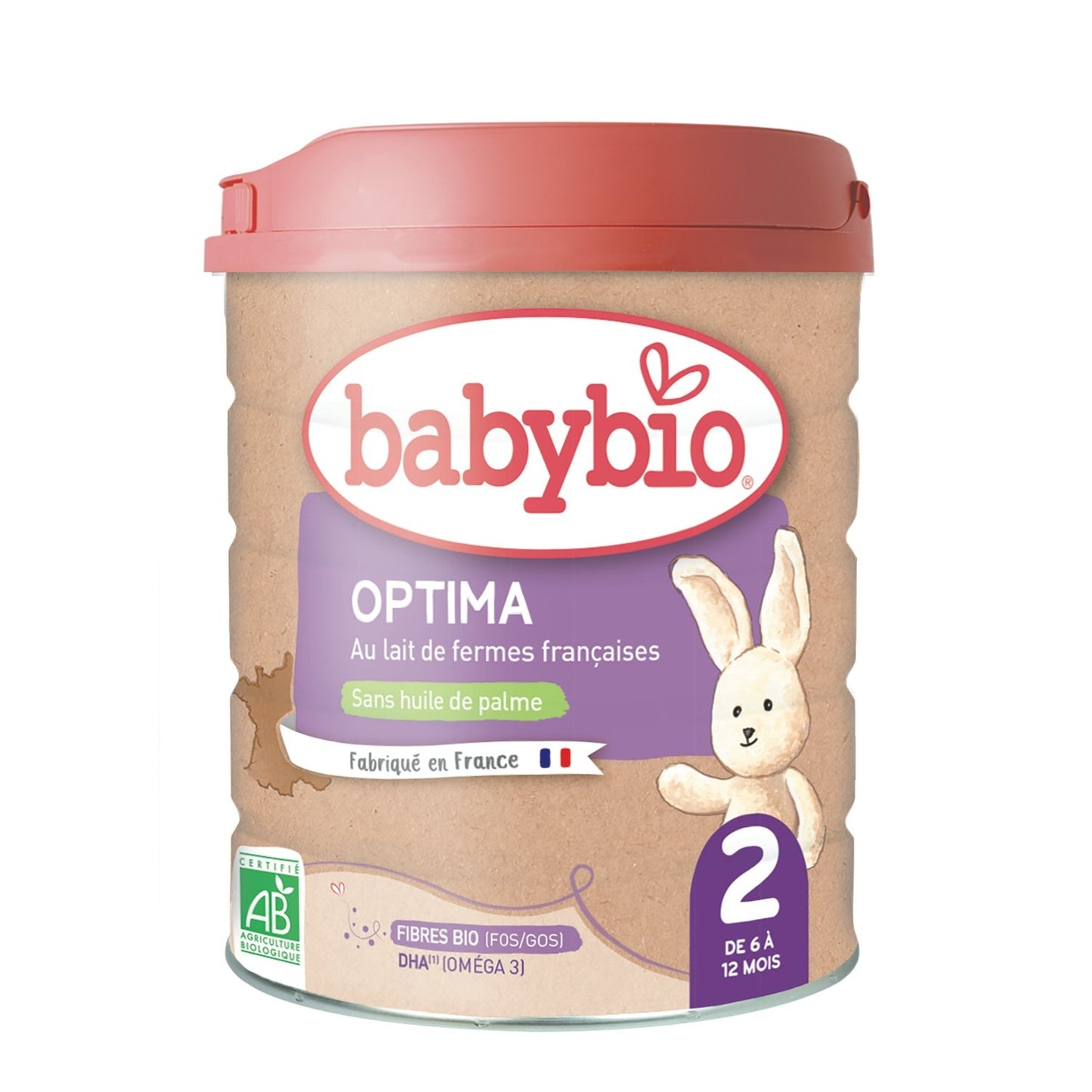 Leche en polvo para bebés de 2.ª edad, desde los 6 meses, Optima BABYBIO