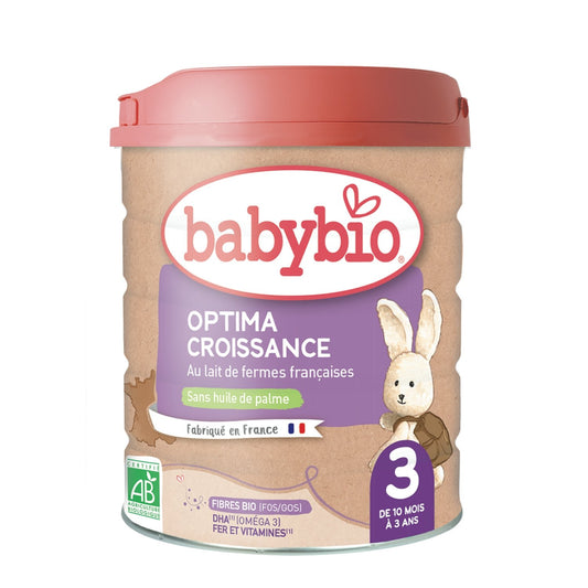 Lait Bébé en Poudre 3ème Âge Dès 10 Mois Bio Optima Croissance BABYBIO