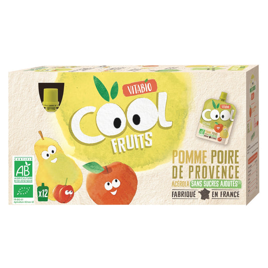 Compote Pomme Poire Bio Sans Sucres Ajoutés VITABIO