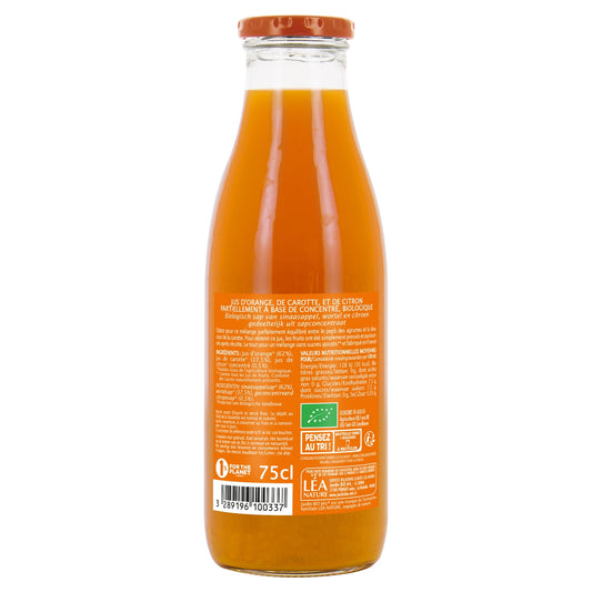 Jus de Fruits Orange Carotte Citron Bio JARDIN BIO