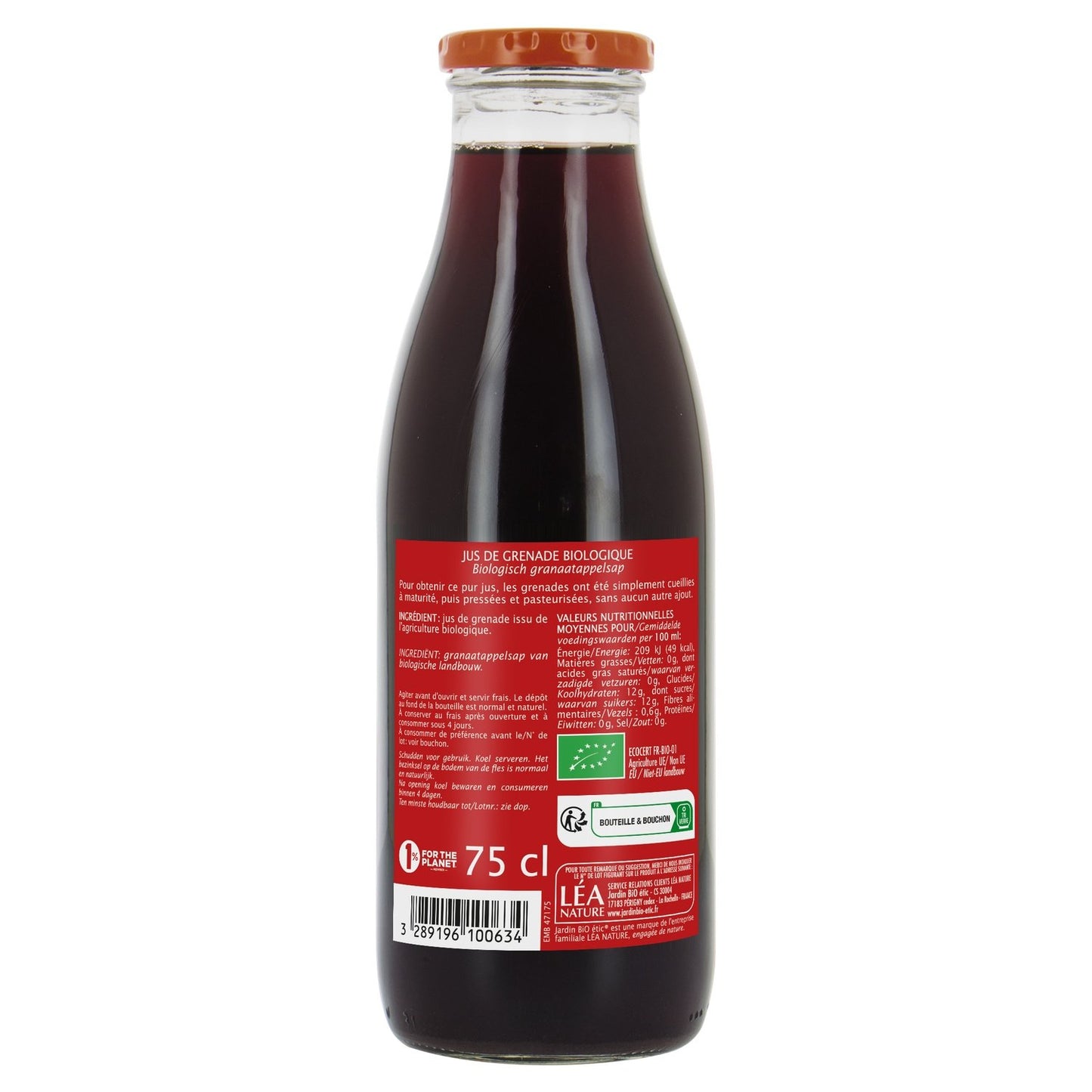 Sumo de romã puro Biológico JARDIN BIO ETIC