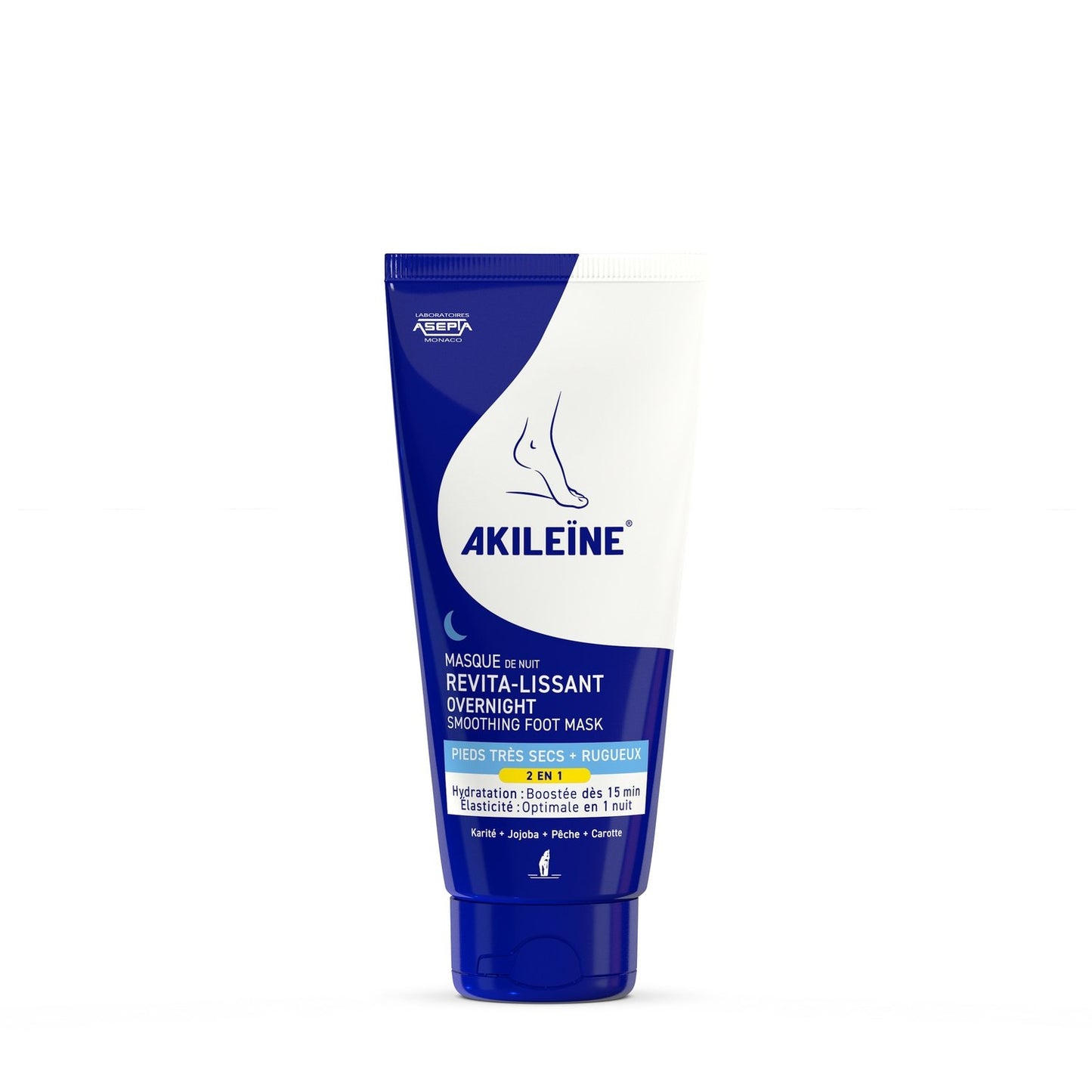 Masque Pieds Nuit Revita-Lissant Hydratant AKILEINE le tube de 100mL