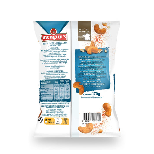 MENGUY'S Dry Roasted Cashew Nuts with Paprika