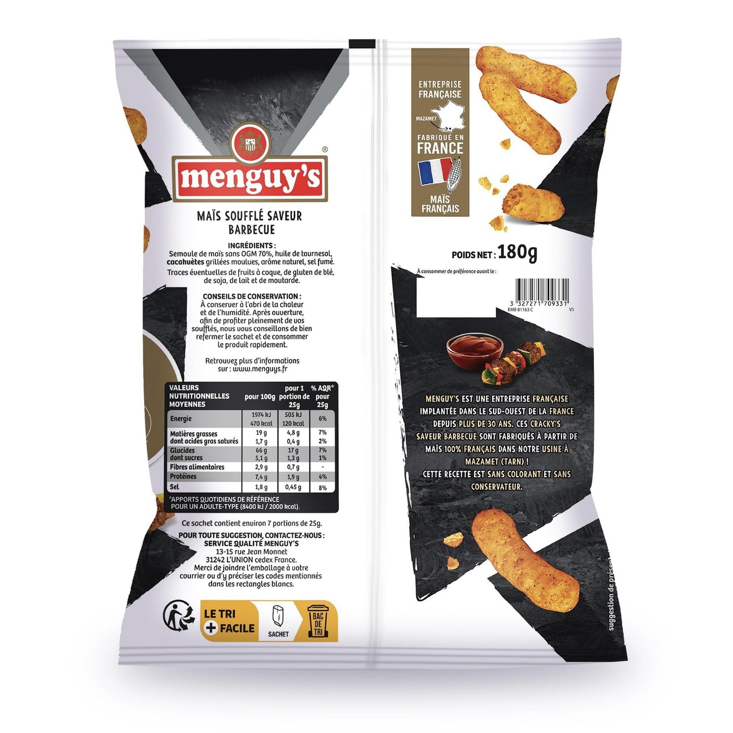 MENGUY'S Barbecue Corn Puffs