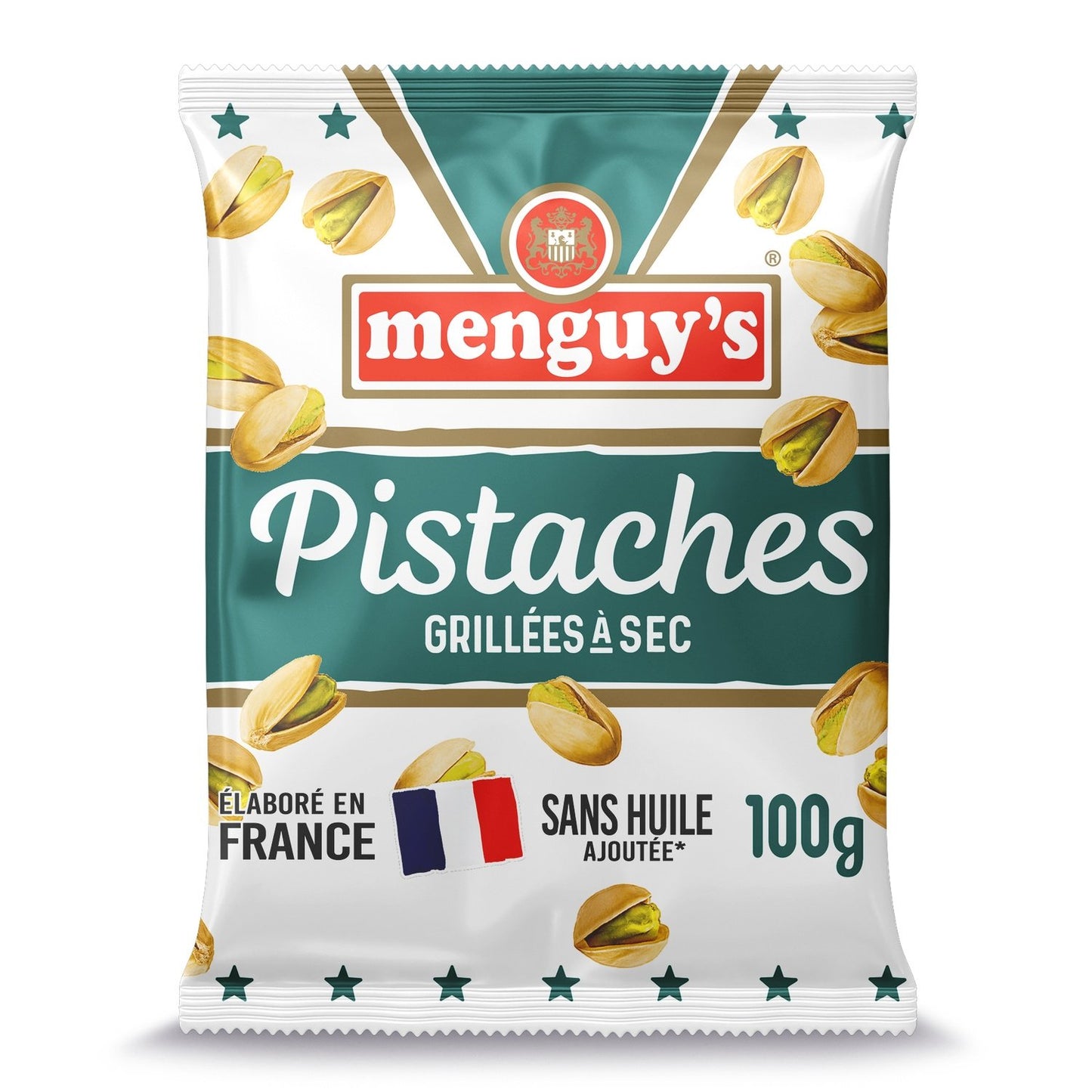 Pistaches Grillées à Sec MENGUY'S le paquet de 100g