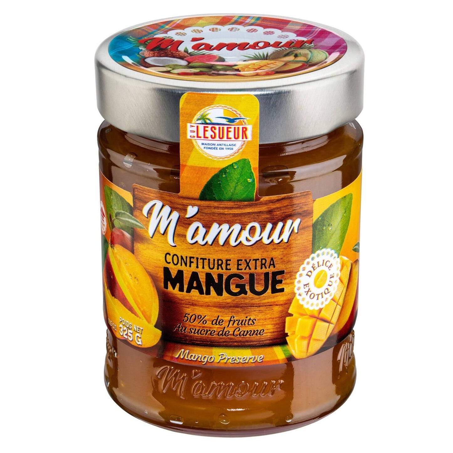 Confiture Mangue M'AMOUR le pot de 325g