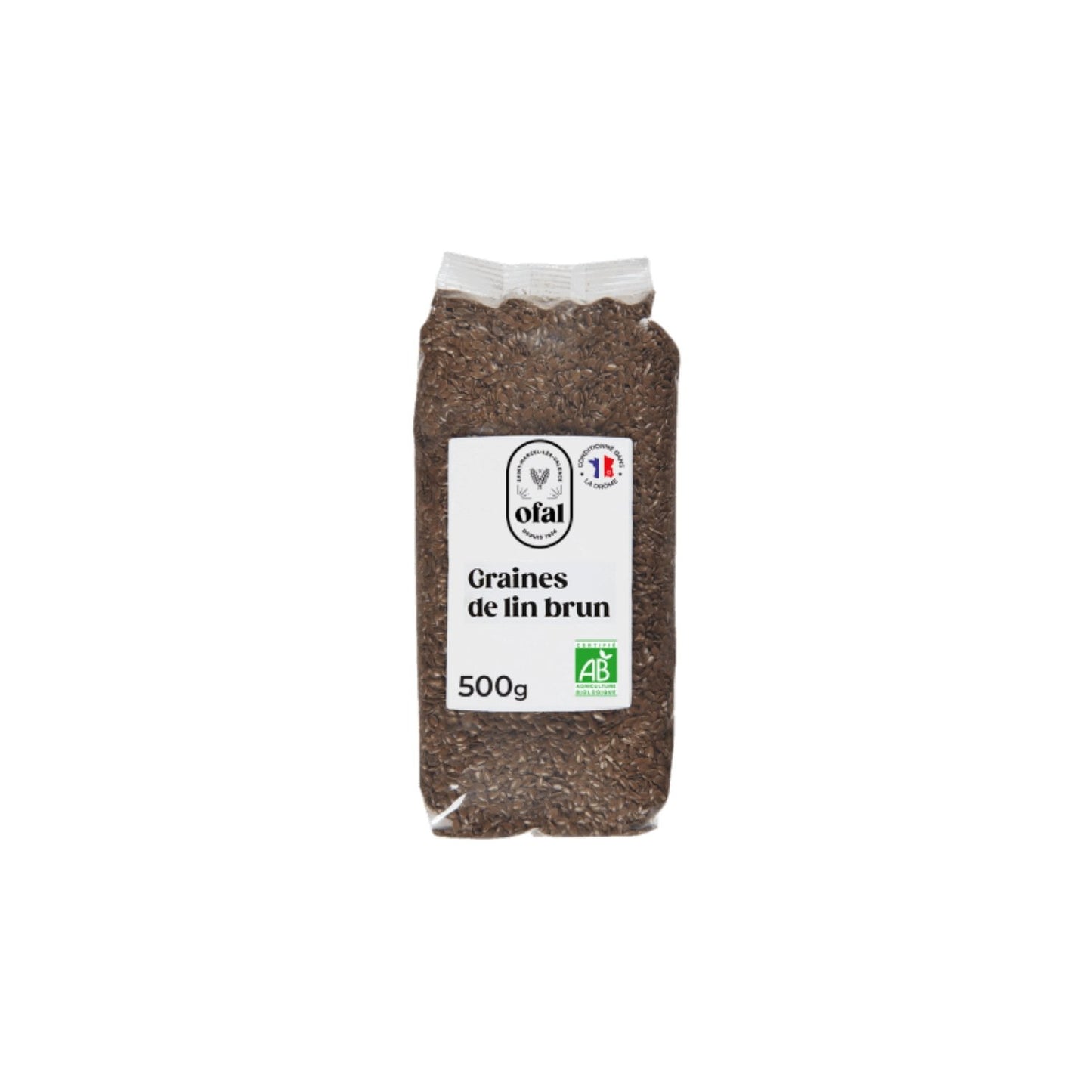 Graines de Lin Brun OFAL le paquet de 500g