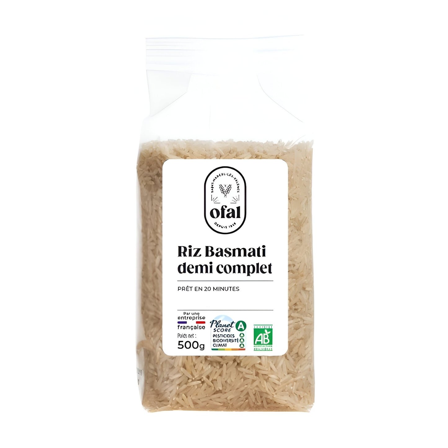 Riz Basmati Demi Complet OFAL le paquet de 500g