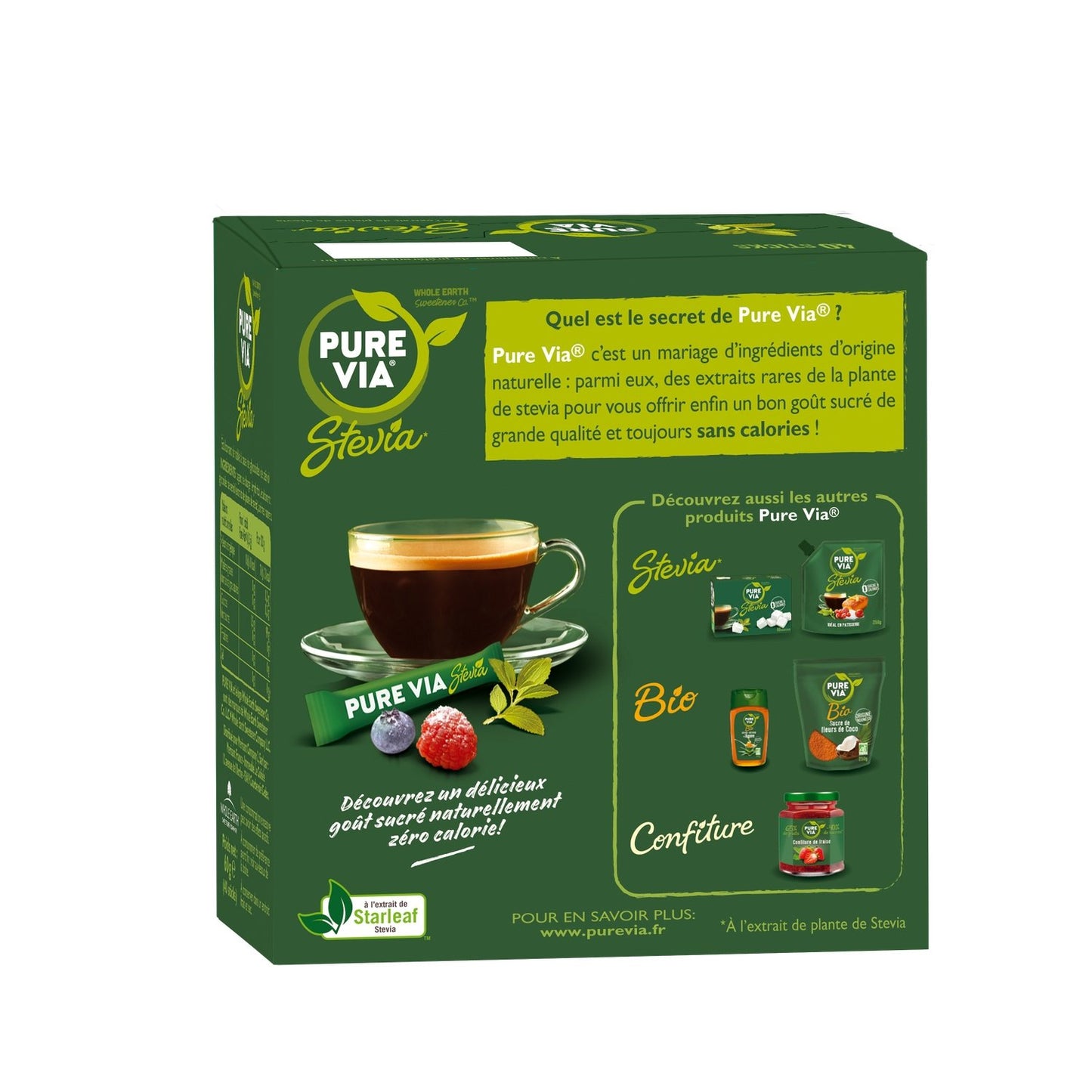 Stevia Süßstoffsticks PURE VIA