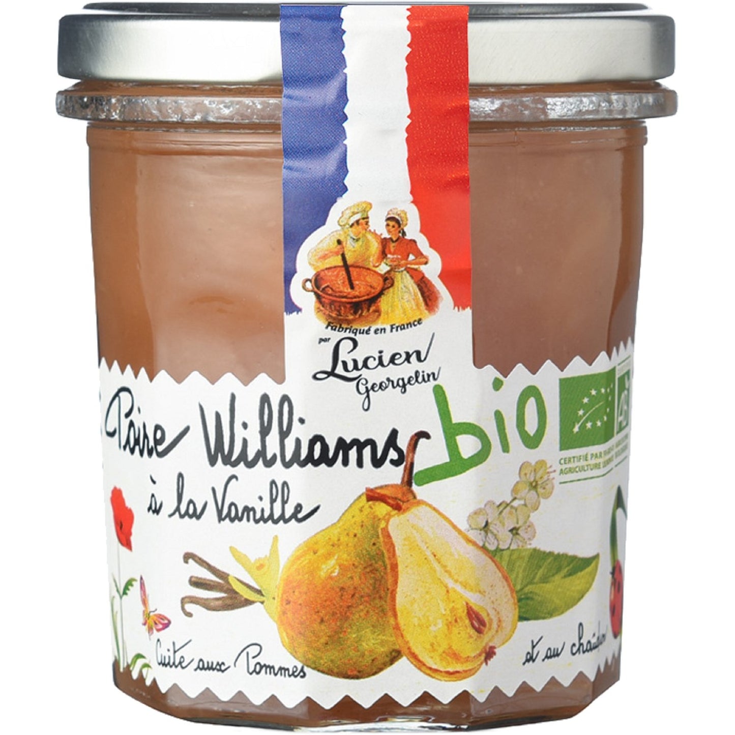 Confiture Bio Poire Vanille LUCIEN GEORGELIN le pot de 320g