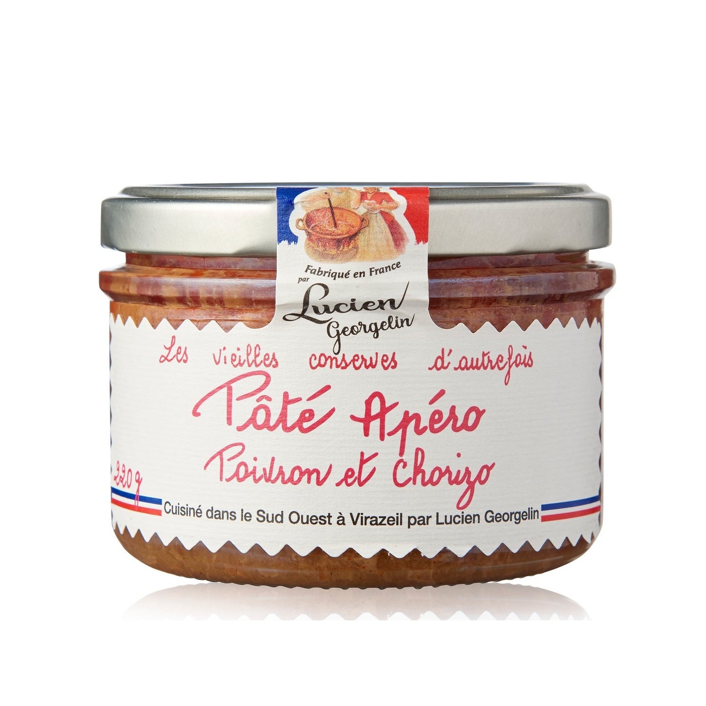 Pté Apero aux Poivrons & Chorizo LUCIEN GEORGELIN le pot de 220g