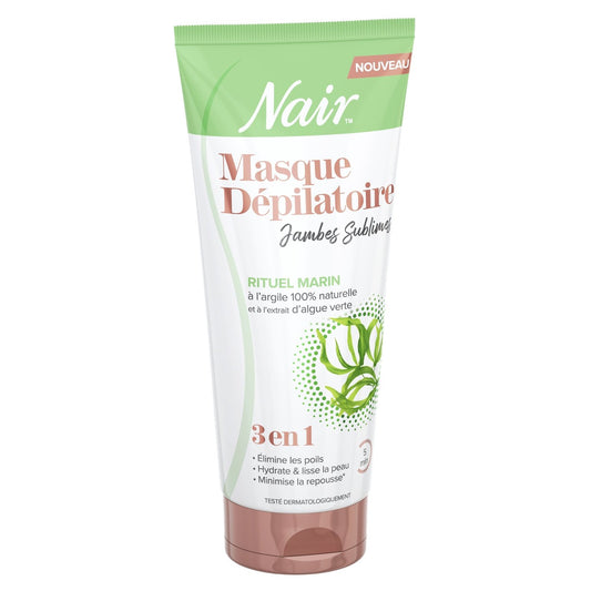 Crème Dépilatoire Jambes 3 en 1 Rituel Marin Algue Verte NAIR