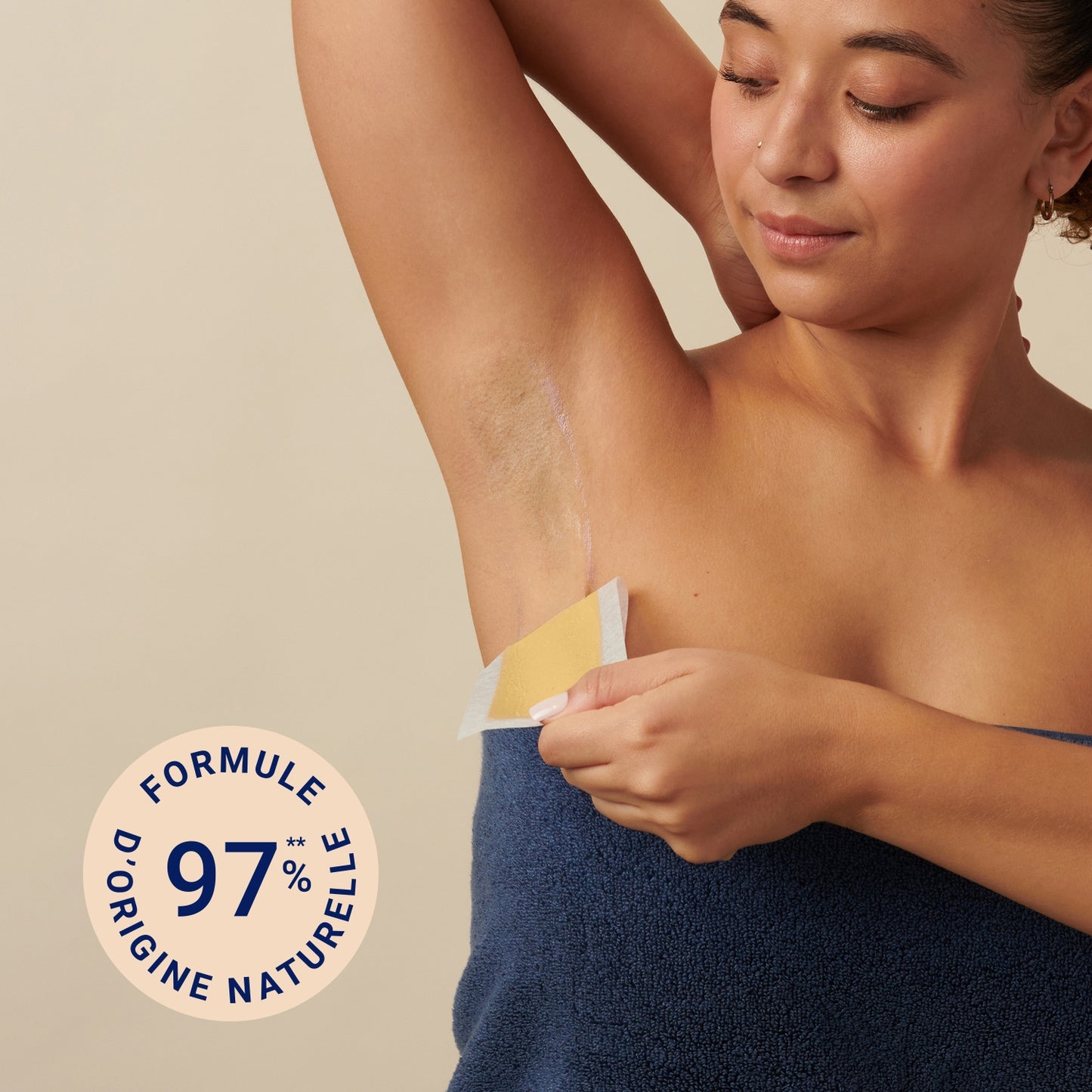 Bandes de Cire Froide Maillot Aisselles Peau Sensible Lait de Coco NAIR