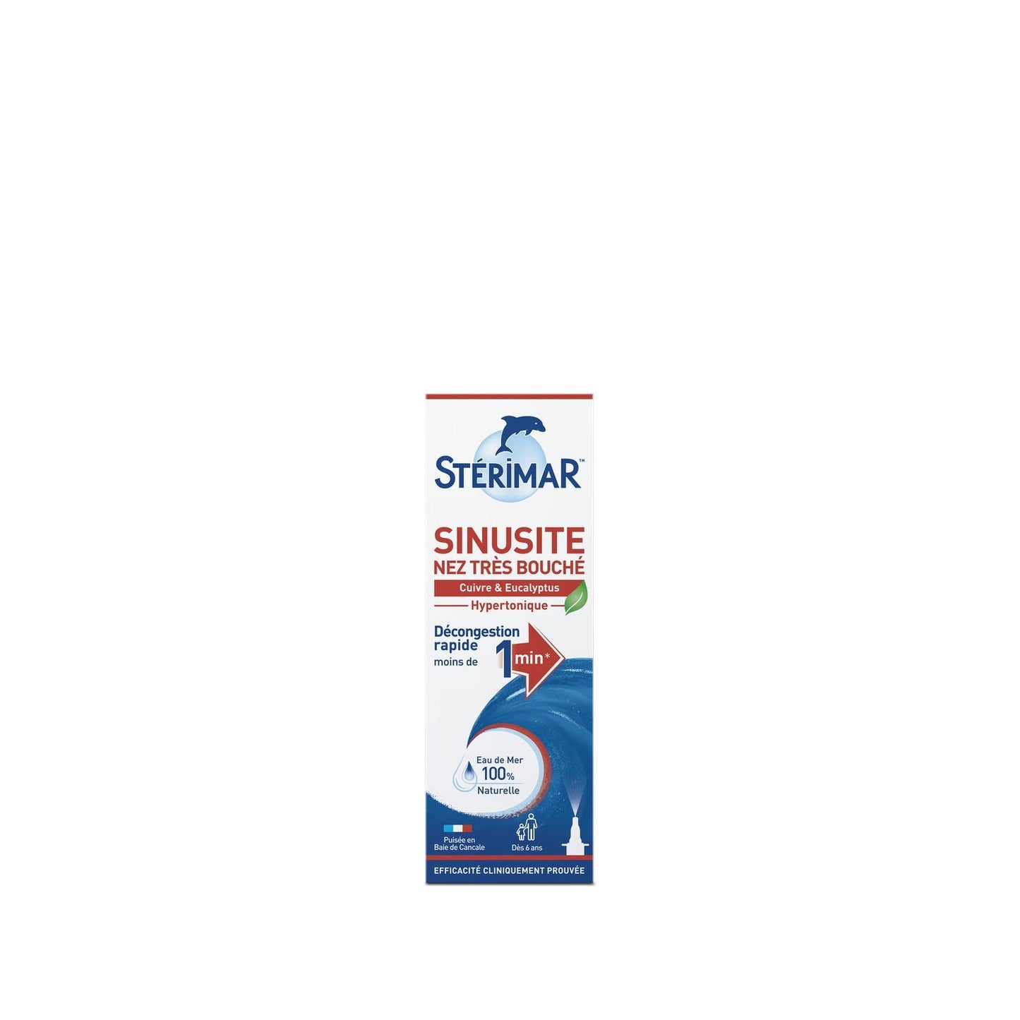 Very Blocked Nose Spray Quickly Decongests 100% Natural Sea Water Stop & Protect STERIMAR