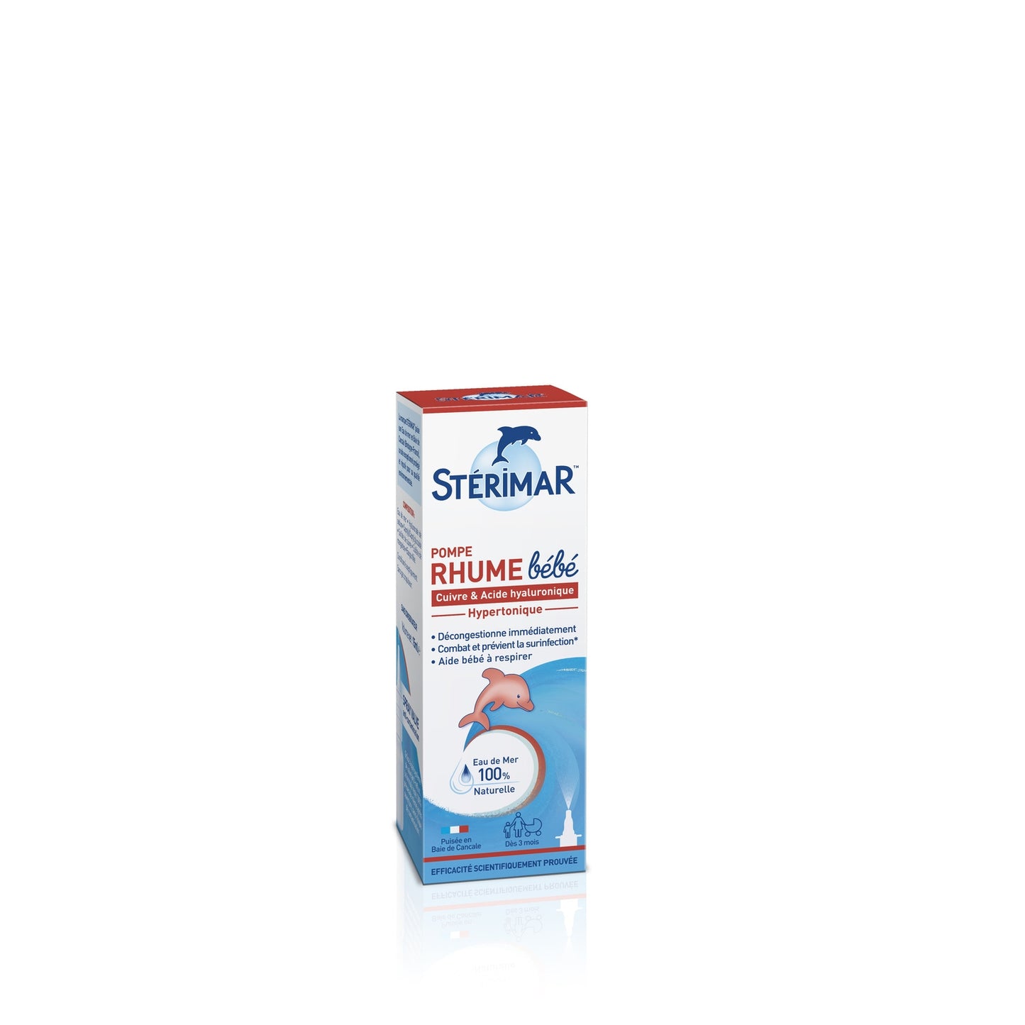 Spray Nasal Stop & Protect Décongestionne le Nez en 2 Minutes Baby et Enfant Eau de Mer 100% Naturelle Microdiffusion STERIMAR